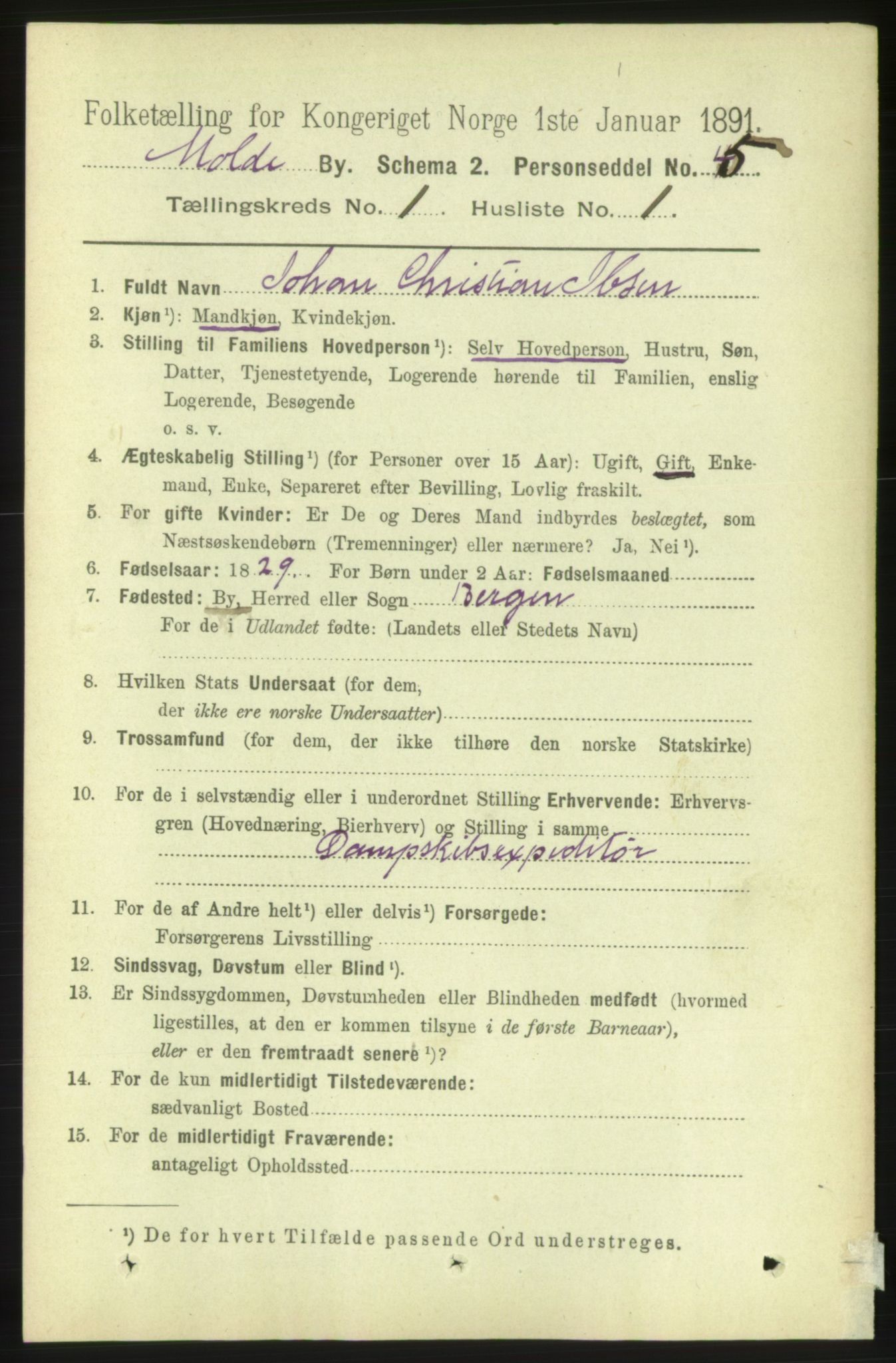 RA, 1891 census for 1502 Molde, 1891, p. 249