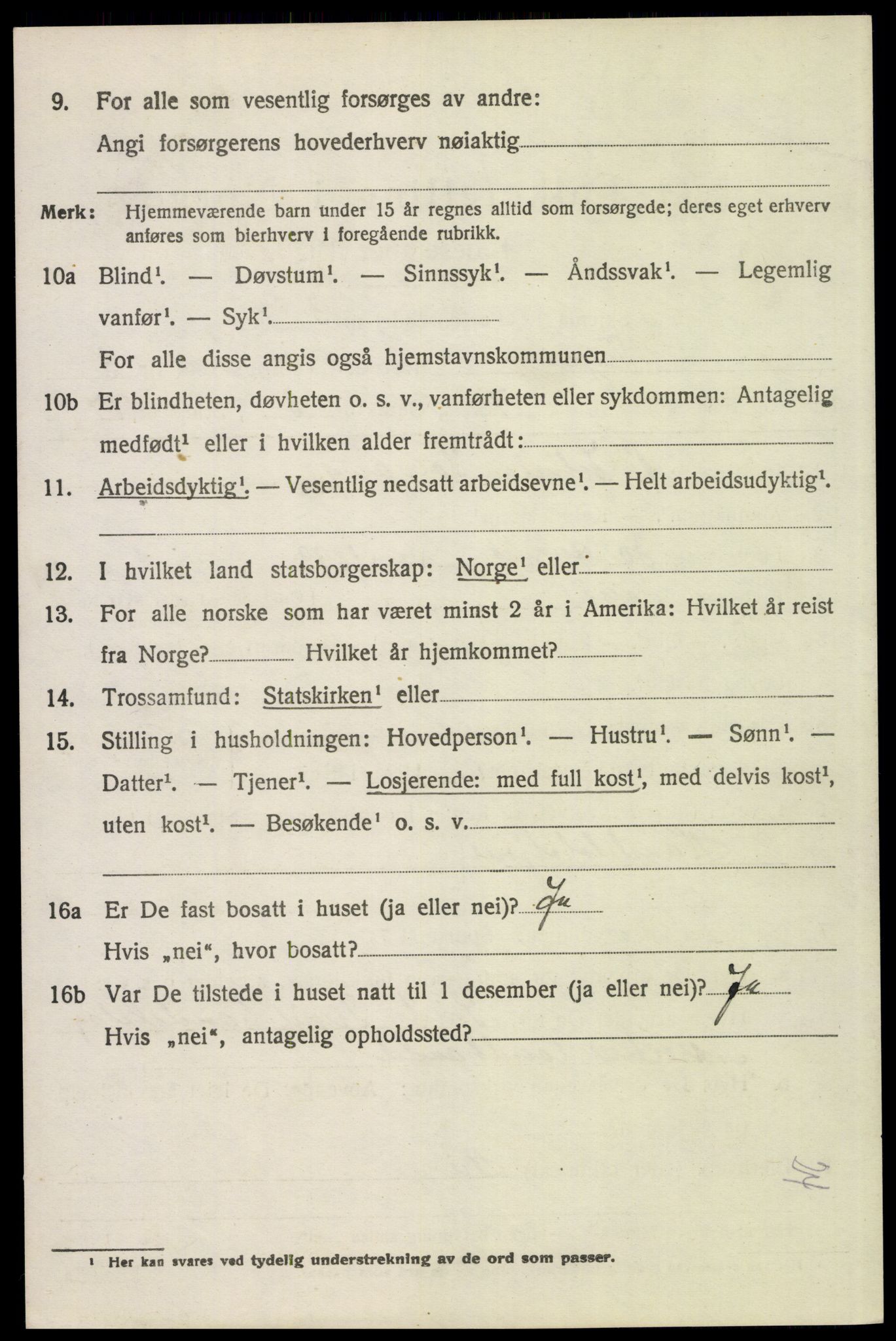 SAH, 1920 census for Trysil, 1920, p. 3560