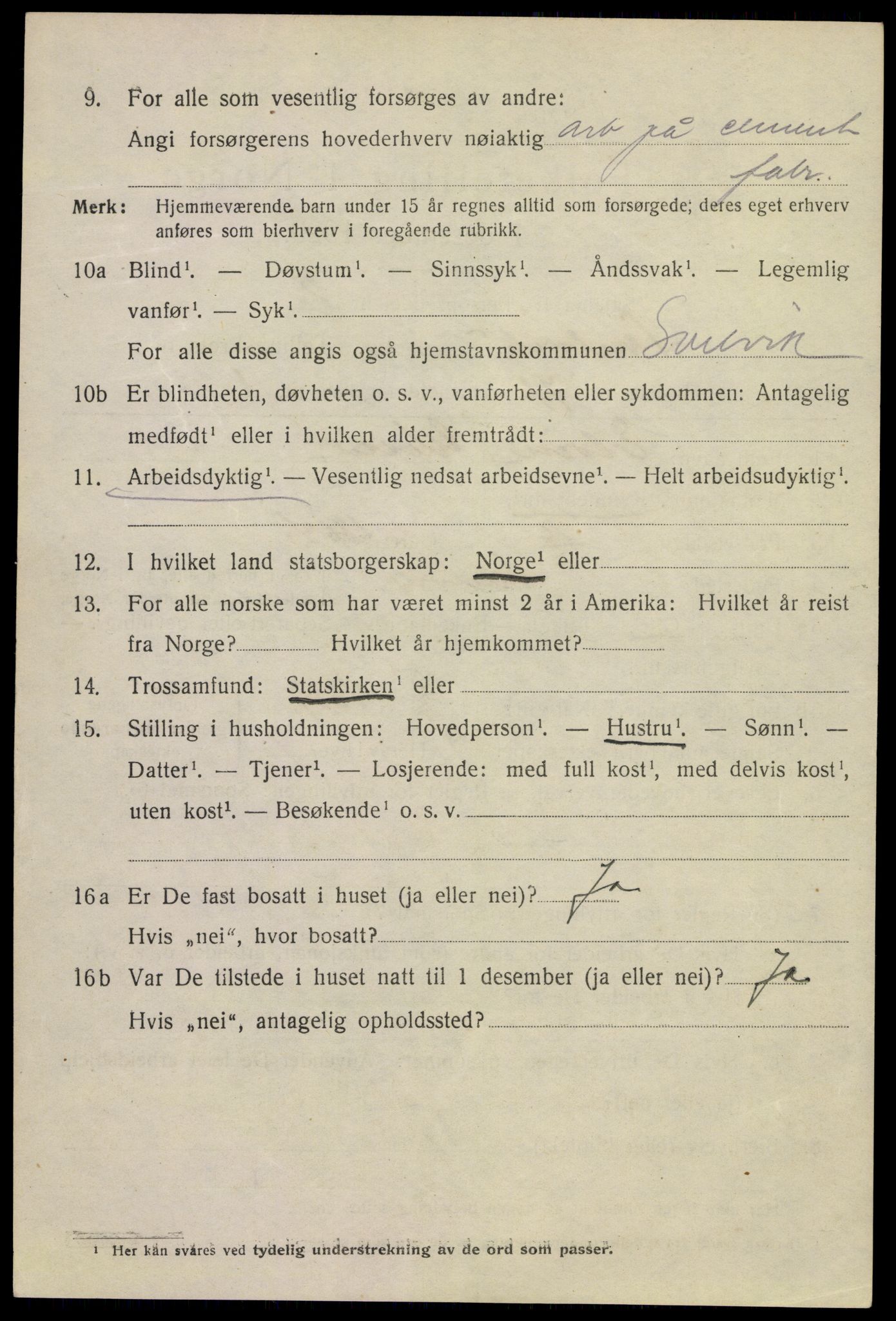 SAKO, 1920 census for Svelvik, 1920, p. 3132