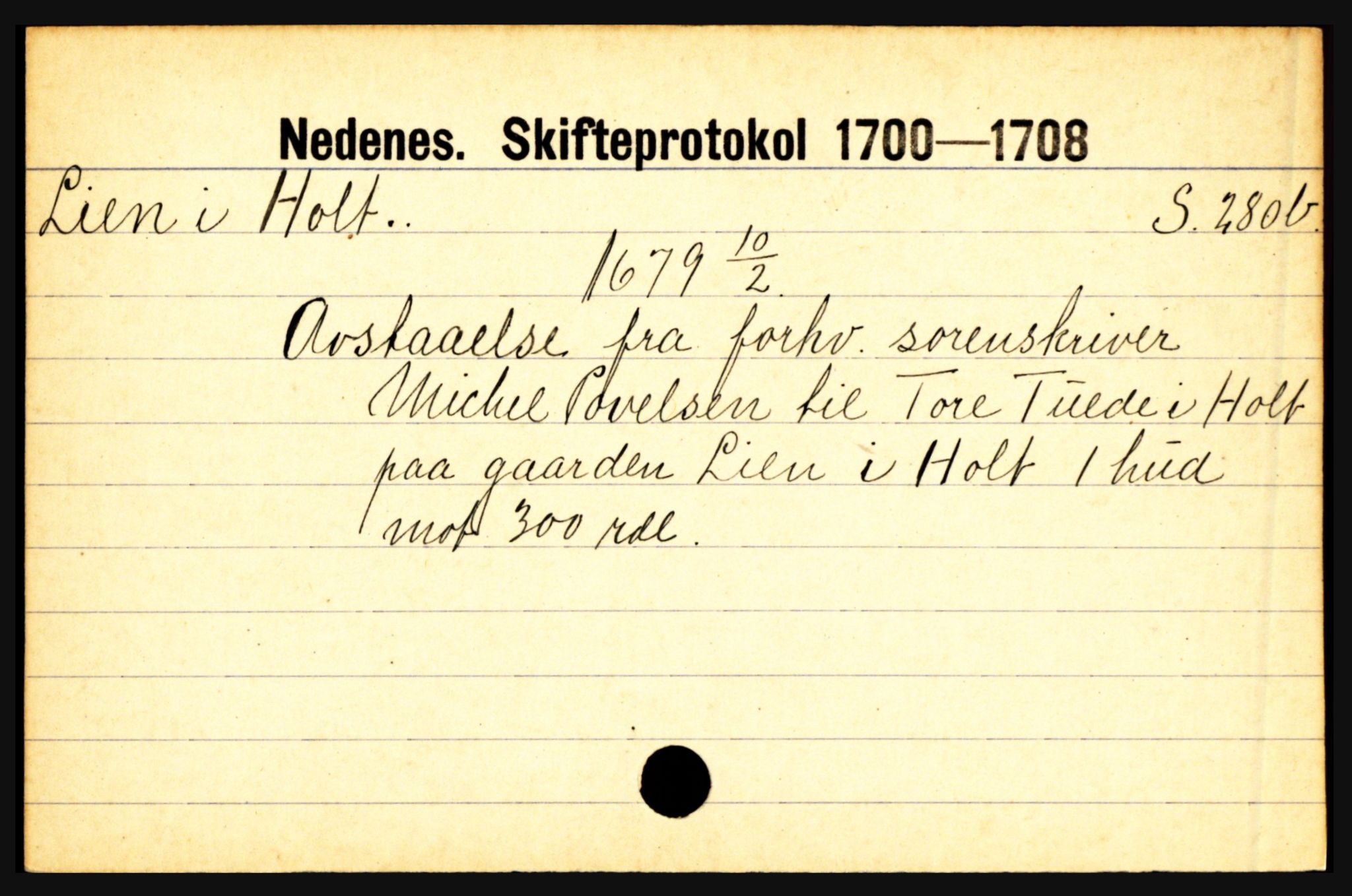 Nedenes sorenskriveri før 1824, AV/SAK-1221-0007/H, p. 17387