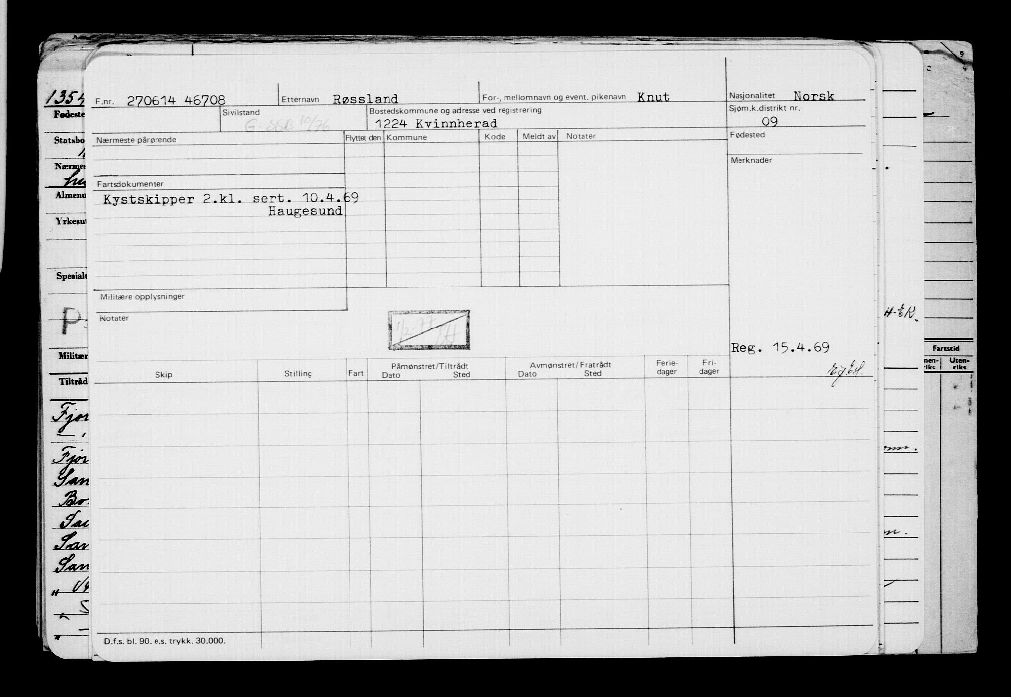 Direktoratet for sjømenn, AV/RA-S-3545/G/Gb/L0122: Hovedkort, 1914, p. 147