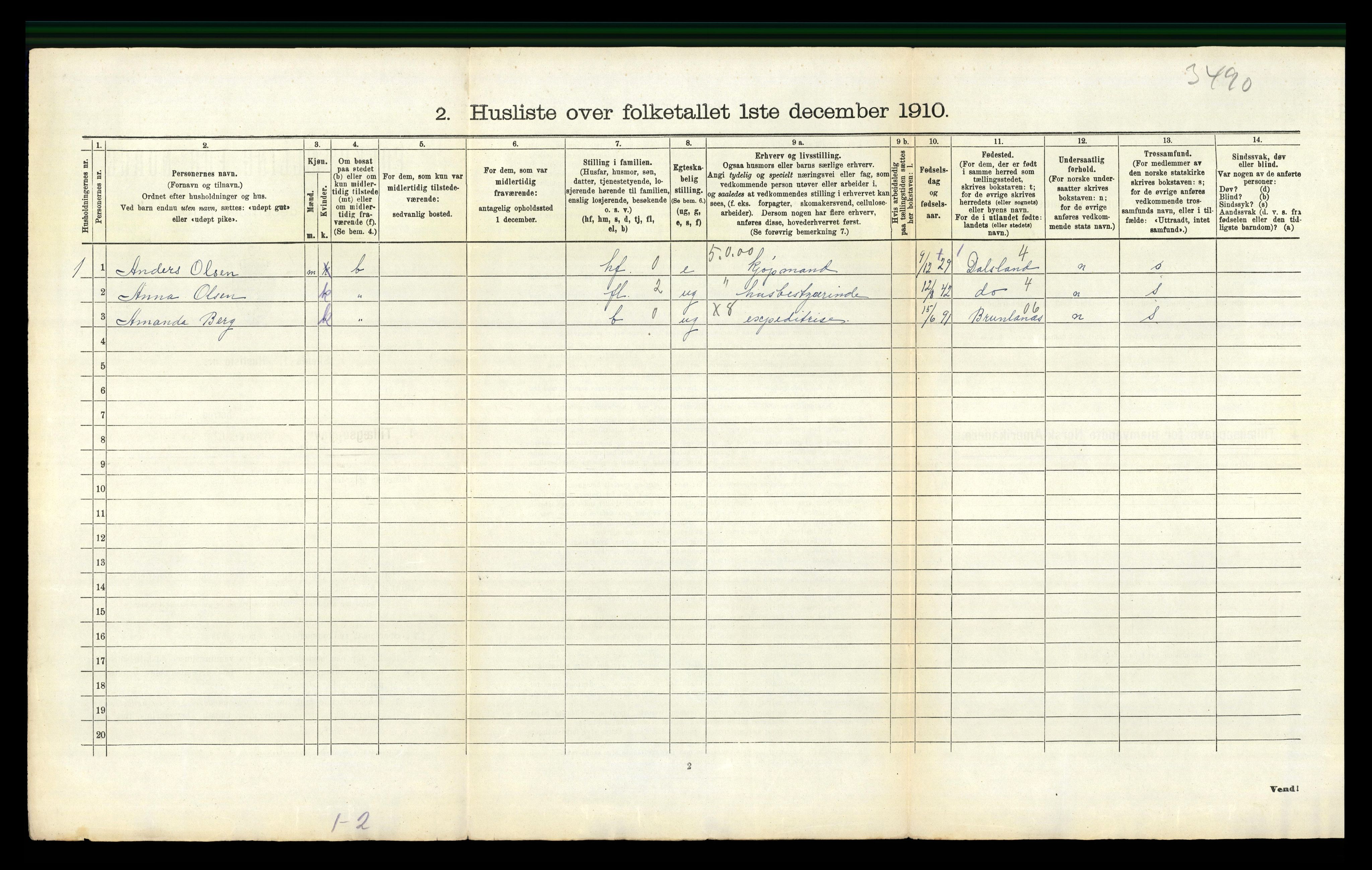 RA, 1910 census for Fredriksvern, 1910, p. 283