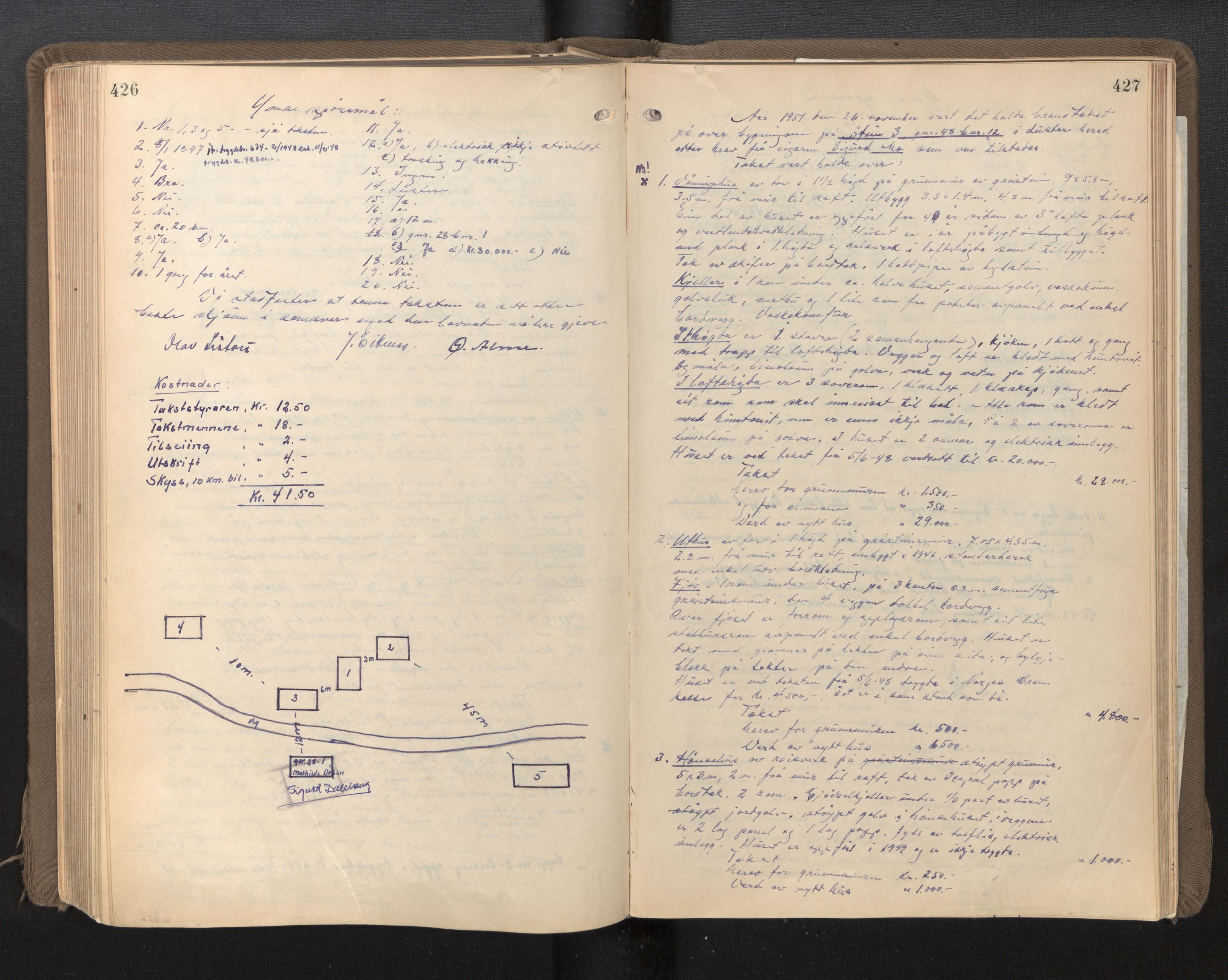 Lensmannen i Luster, AV/SAB-A-29301/0012/L0005: Branntakstprotokoll, 1928-1955, p. 426-427