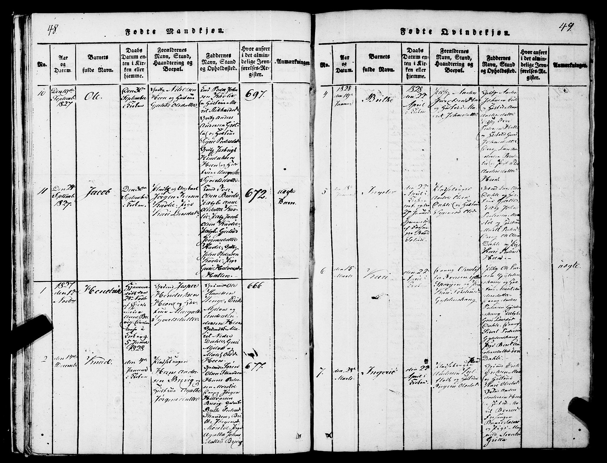 Ministerialprotokoller, klokkerbøker og fødselsregistre - Møre og Romsdal, AV/SAT-A-1454/545/L0585: Parish register (official) no. 545A01, 1818-1853, p. 48-49