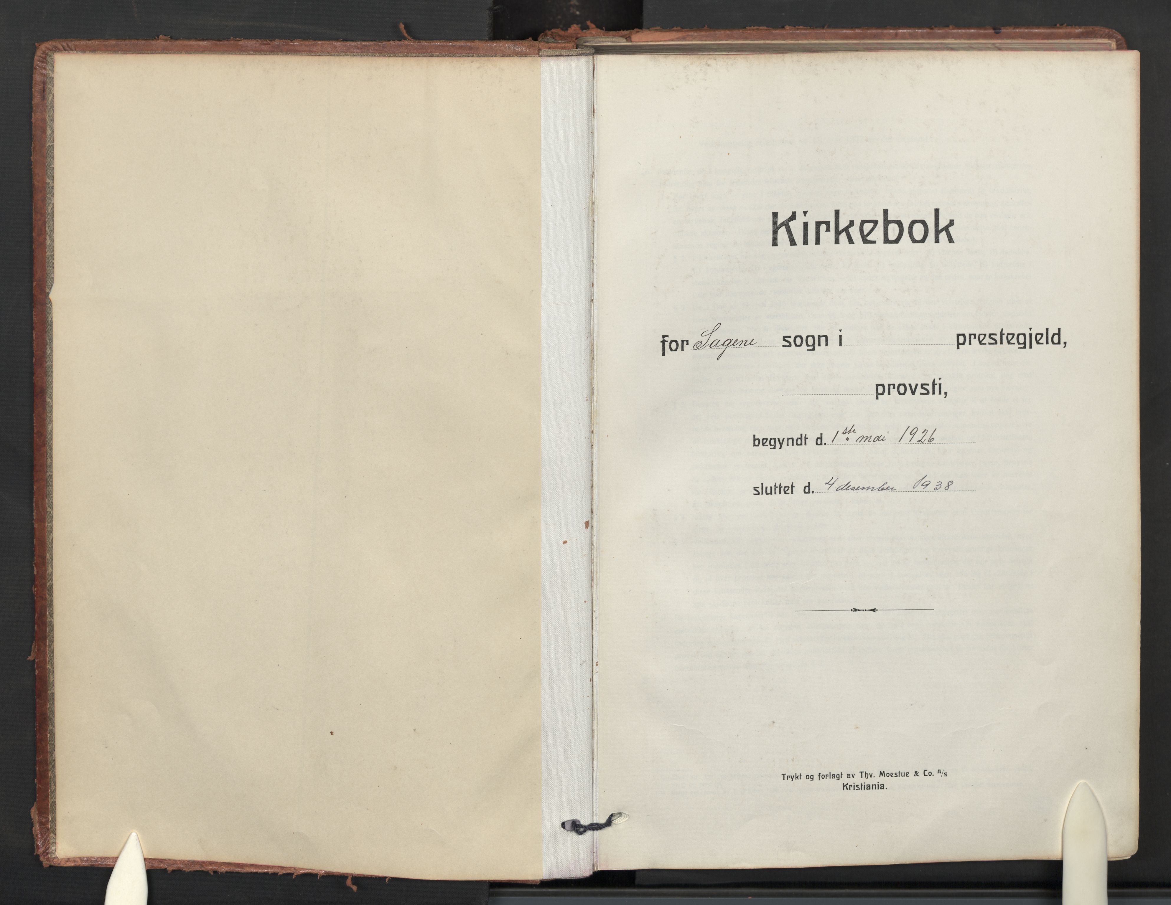 Sagene prestekontor Kirkebøker, SAO/A-10796/F/L0014: Parish register (official) no. 14, 1926-1938