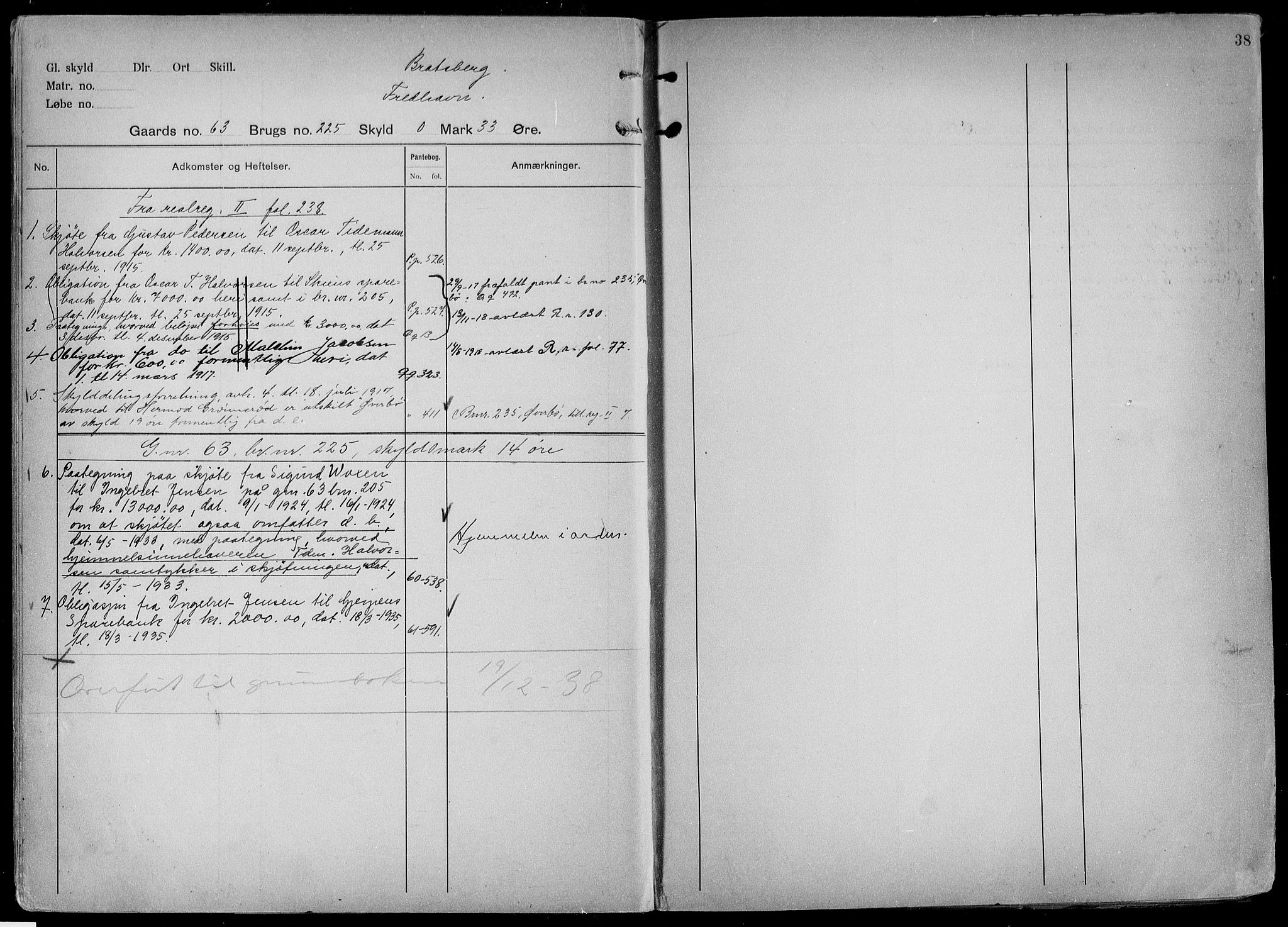 Gjerpen sorenskriveri, AV/SAKO-A-216/G/Gb/Gbd/L0005: Mortgage register no. IV 5, p. 38