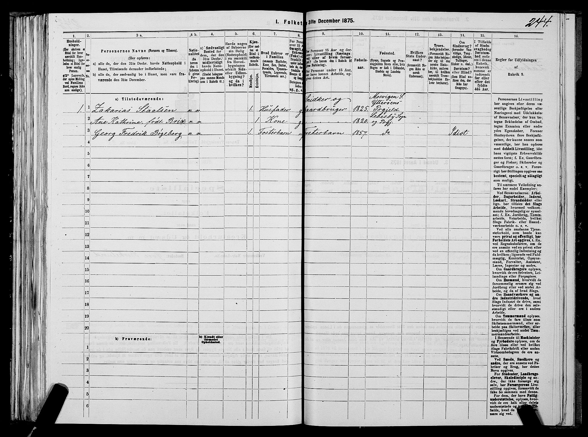 SATØ, 1875 census for 2025P Tana, 1875, p. 1244