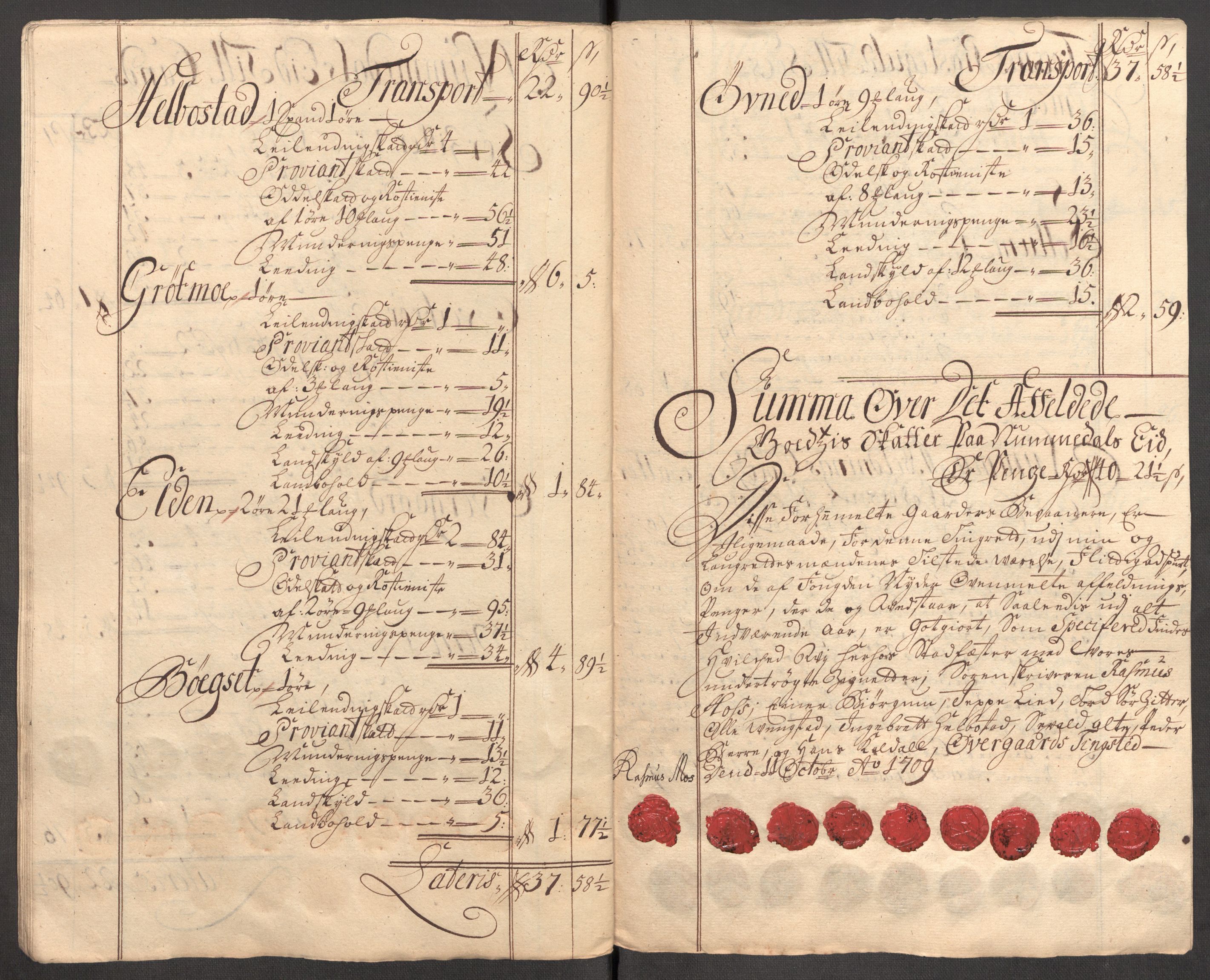 Rentekammeret inntil 1814, Reviderte regnskaper, Fogderegnskap, RA/EA-4092/R64/L4431: Fogderegnskap Namdal, 1709-1710, p. 204