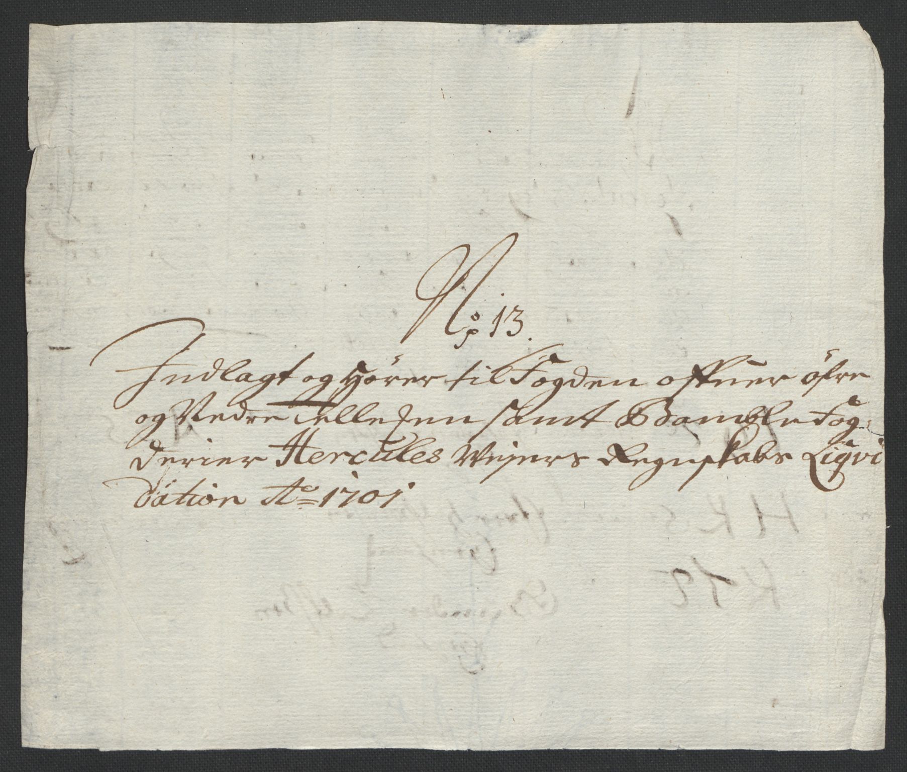 Rentekammeret inntil 1814, Reviderte regnskaper, Fogderegnskap, AV/RA-EA-4092/R36/L2105: Fogderegnskap Øvre og Nedre Telemark og Bamble, 1701, p. 218