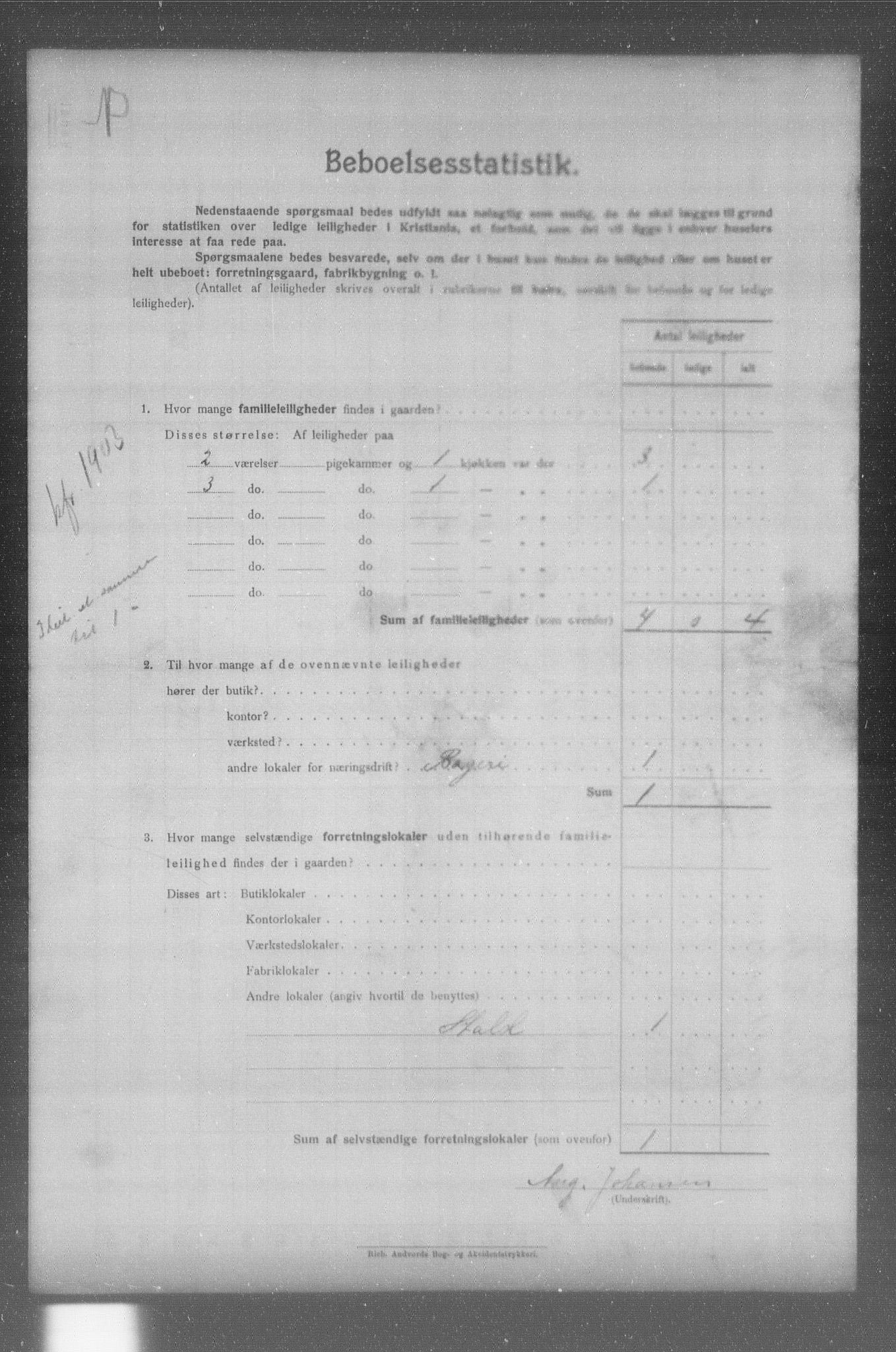 OBA, Municipal Census 1904 for Kristiania, 1904, p. 8143