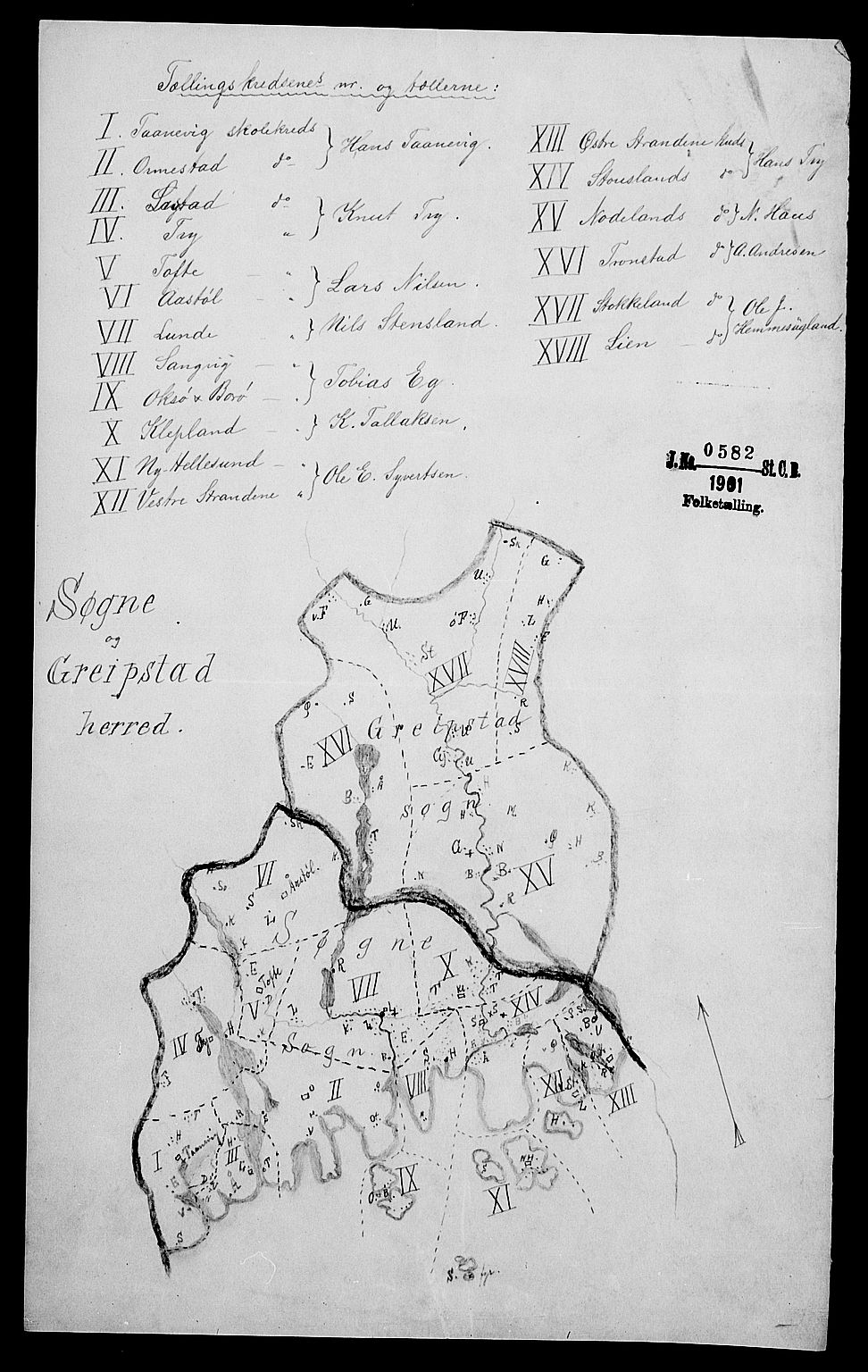 SAK, 1900 census for Søgne, 1900, p. 24