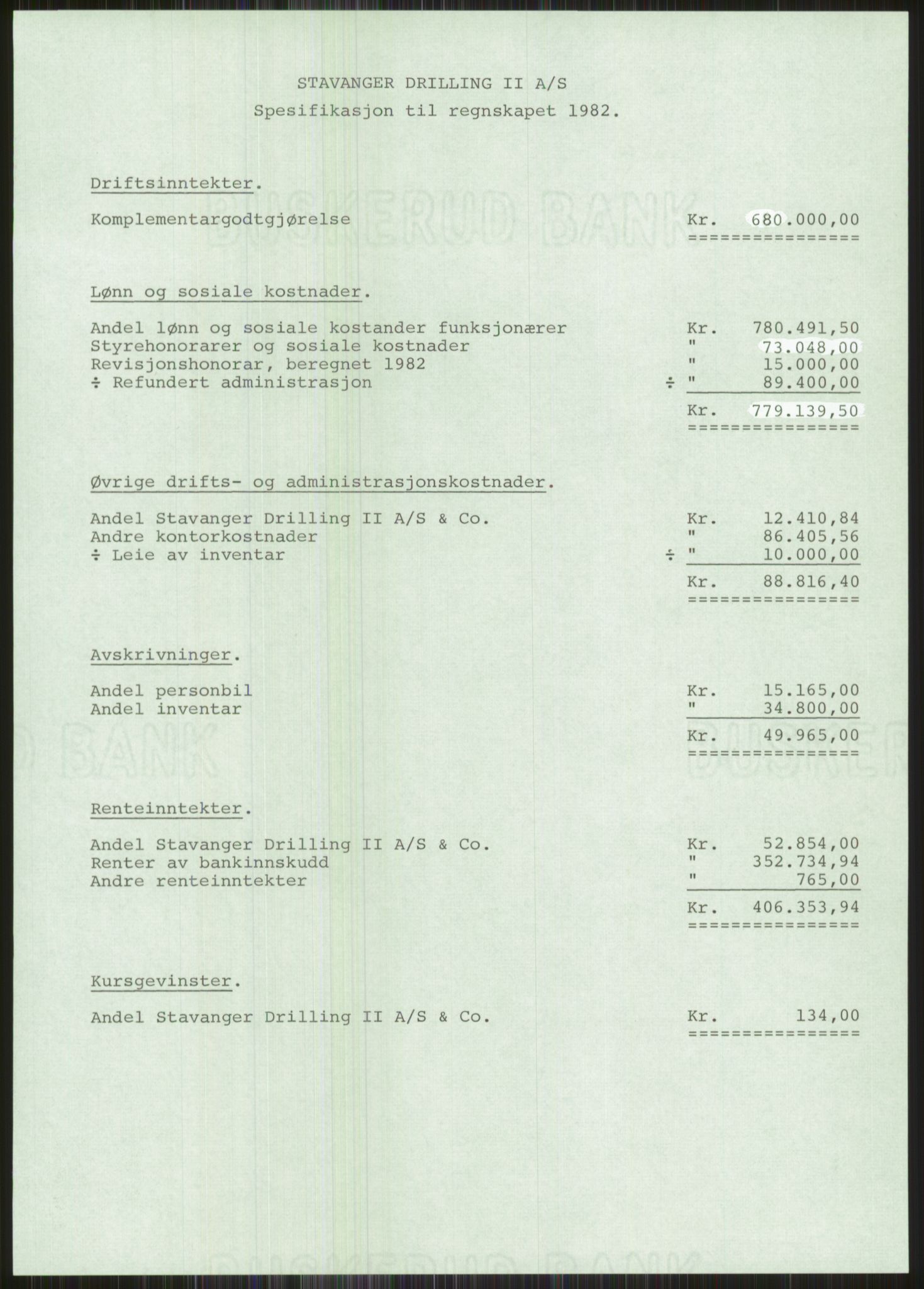 Pa 1503 - Stavanger Drilling AS, SAST/A-101906/A/Ac/L0002: Årsberetninger, 1979-1982, p. 492