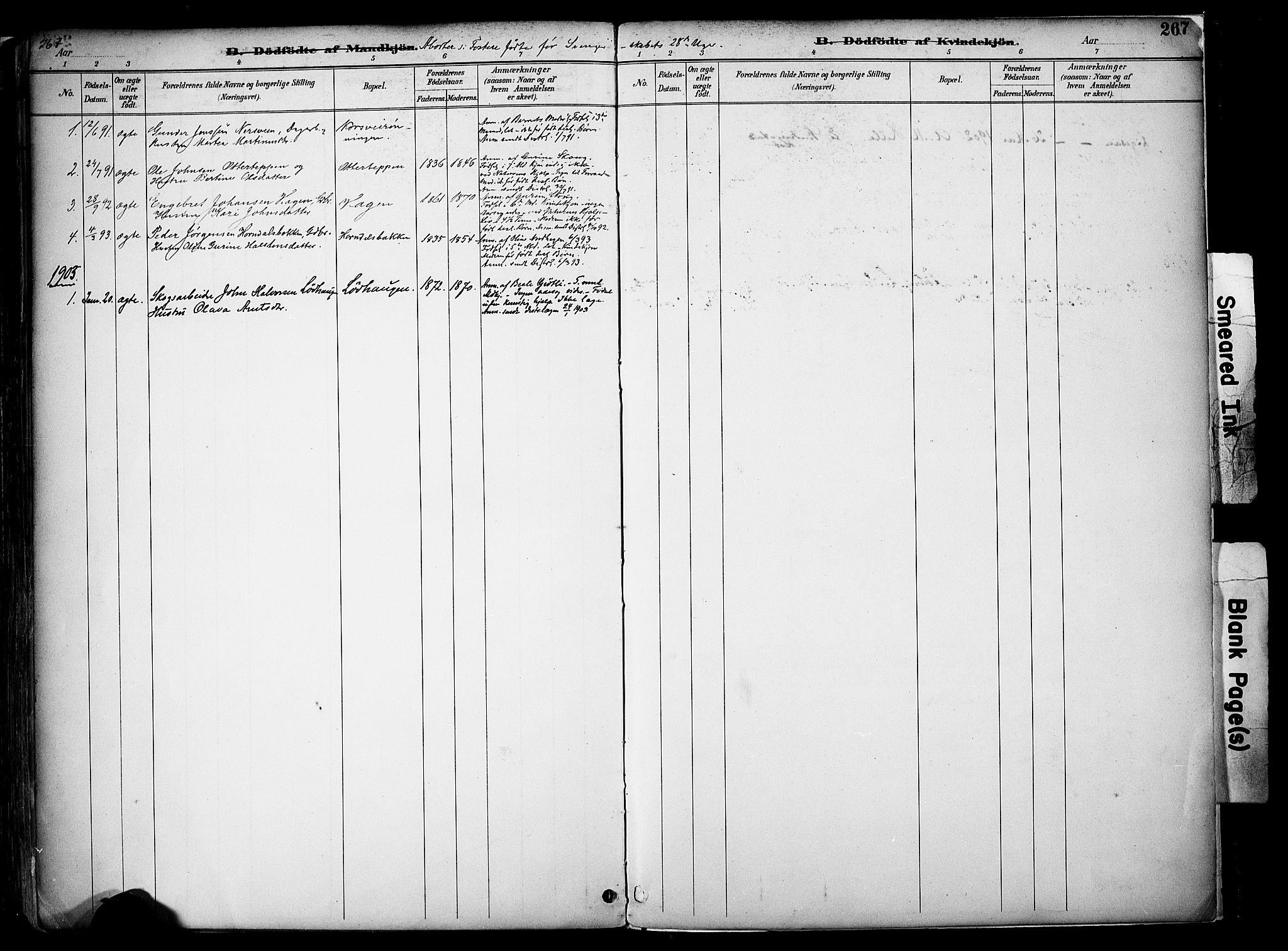 Elverum prestekontor, SAH/PREST-044/H/Ha/Haa/L0014: Parish register (official) no. 14, 1891-1909, p. 267