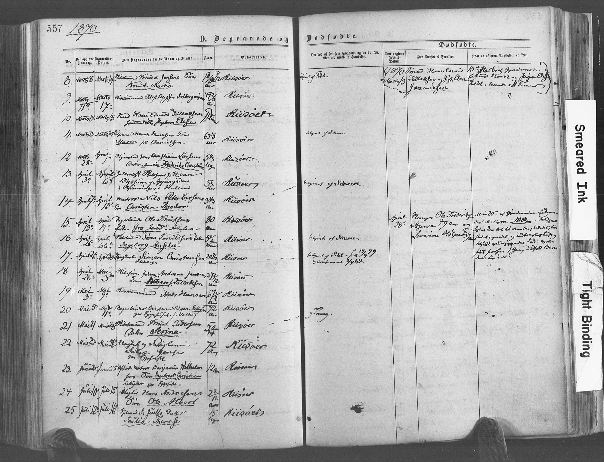 Risør sokneprestkontor, AV/SAK-1111-0035/F/Fa/L0004: Parish register (official) no. A 4, 1865-1882, p. 557