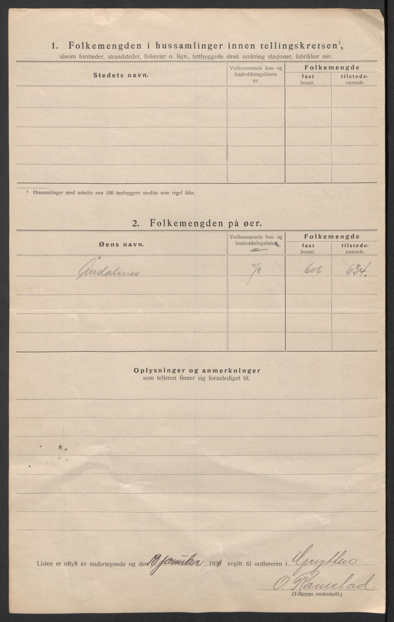 SAT, 1920 census for Grytten, 1920, p. 17