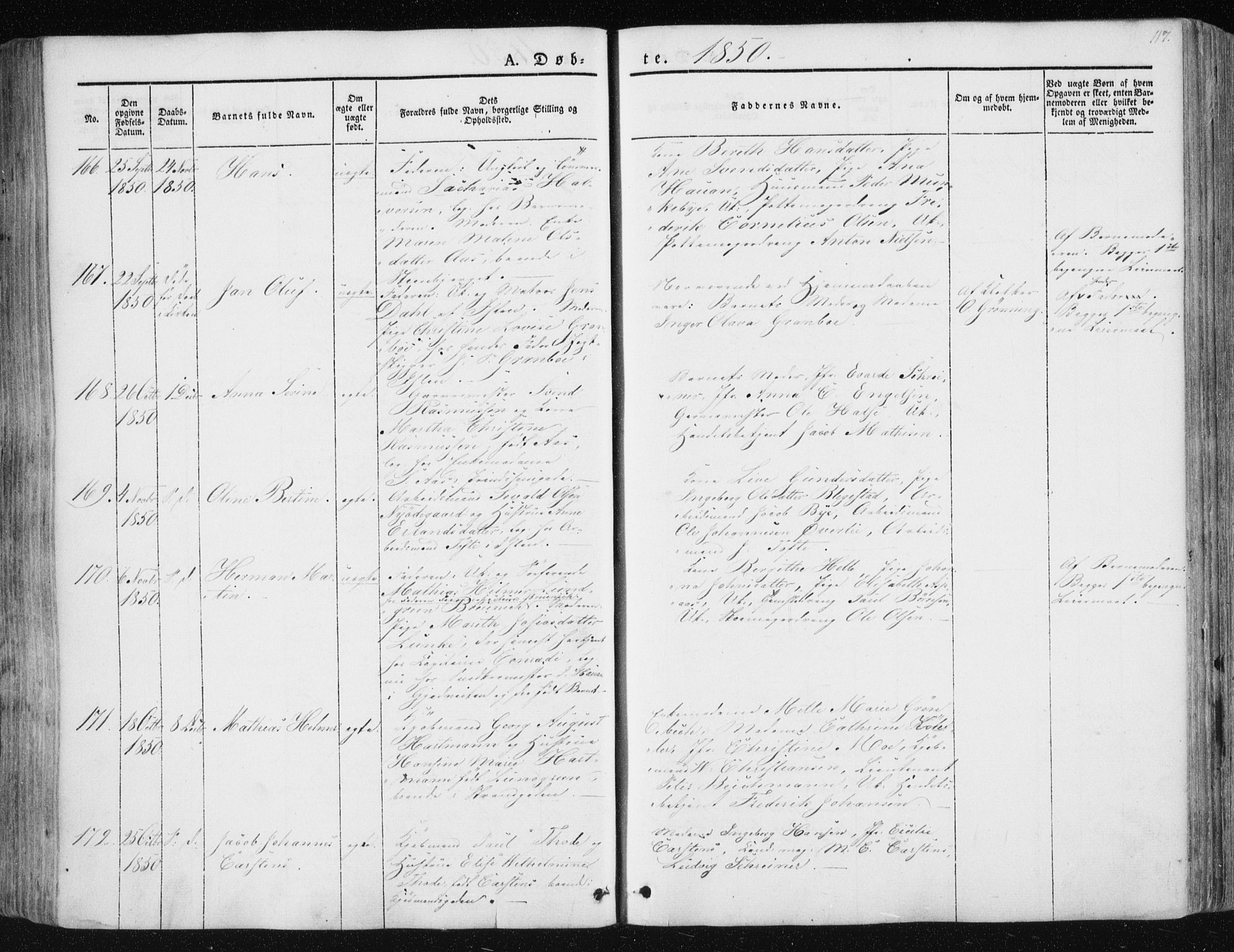 Ministerialprotokoller, klokkerbøker og fødselsregistre - Sør-Trøndelag, AV/SAT-A-1456/602/L0110: Parish register (official) no. 602A08, 1840-1854, p. 117