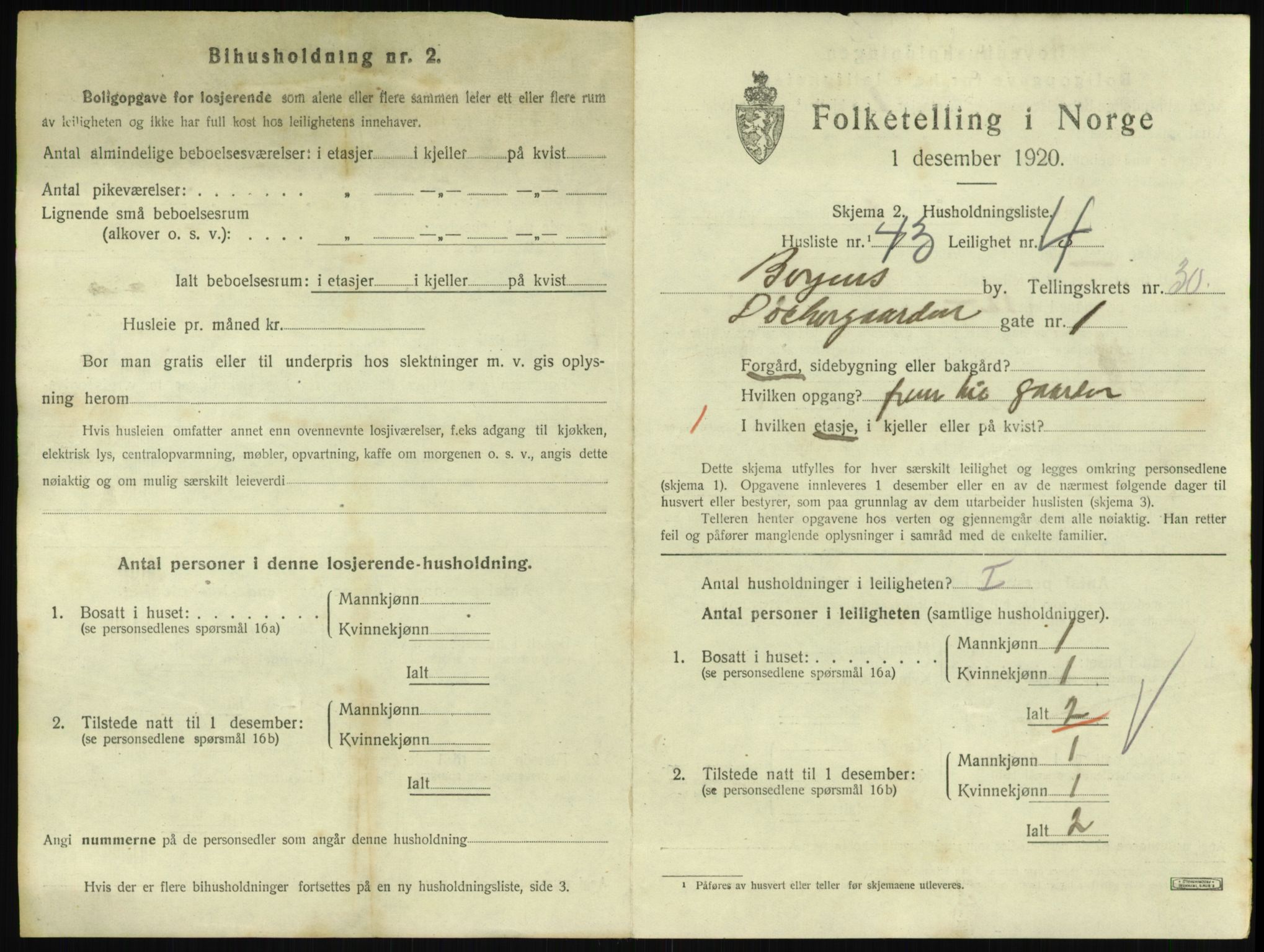 SAB, 1920 census for Bergen, 1920, p. 23361