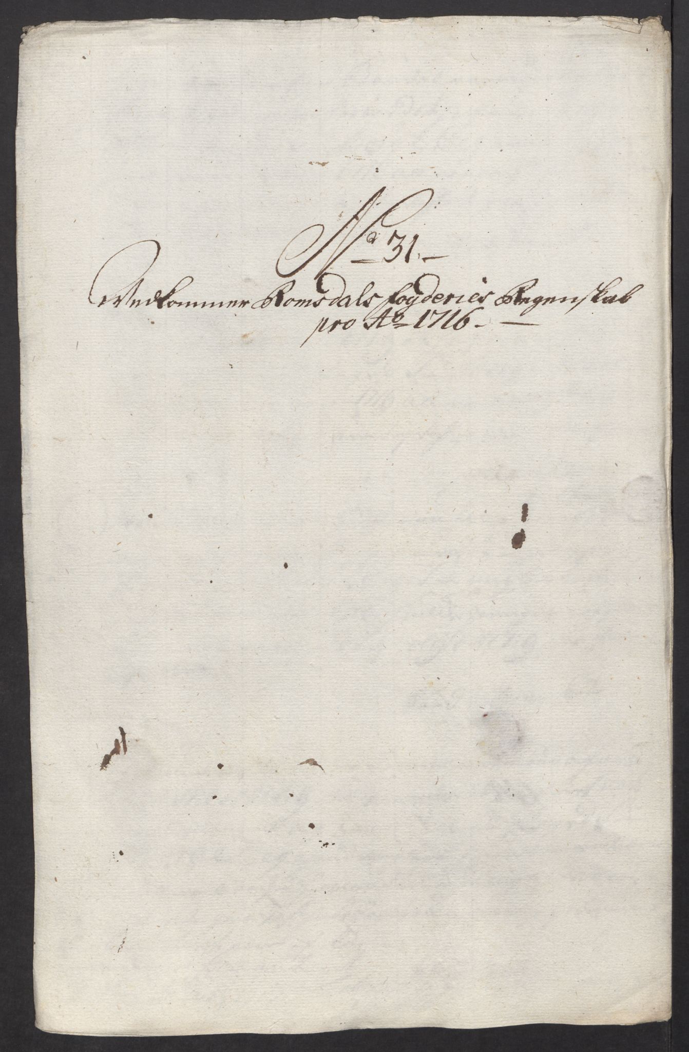 Rentekammeret inntil 1814, Reviderte regnskaper, Fogderegnskap, RA/EA-4092/R55/L3663: Fogderegnskap Romsdal, 1715-1716, p. 447