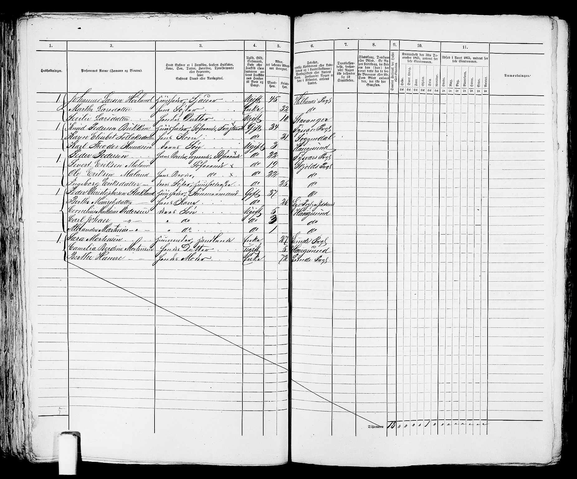 RA, 1865 census for Torvastad/Haugesund, 1865, p. 86