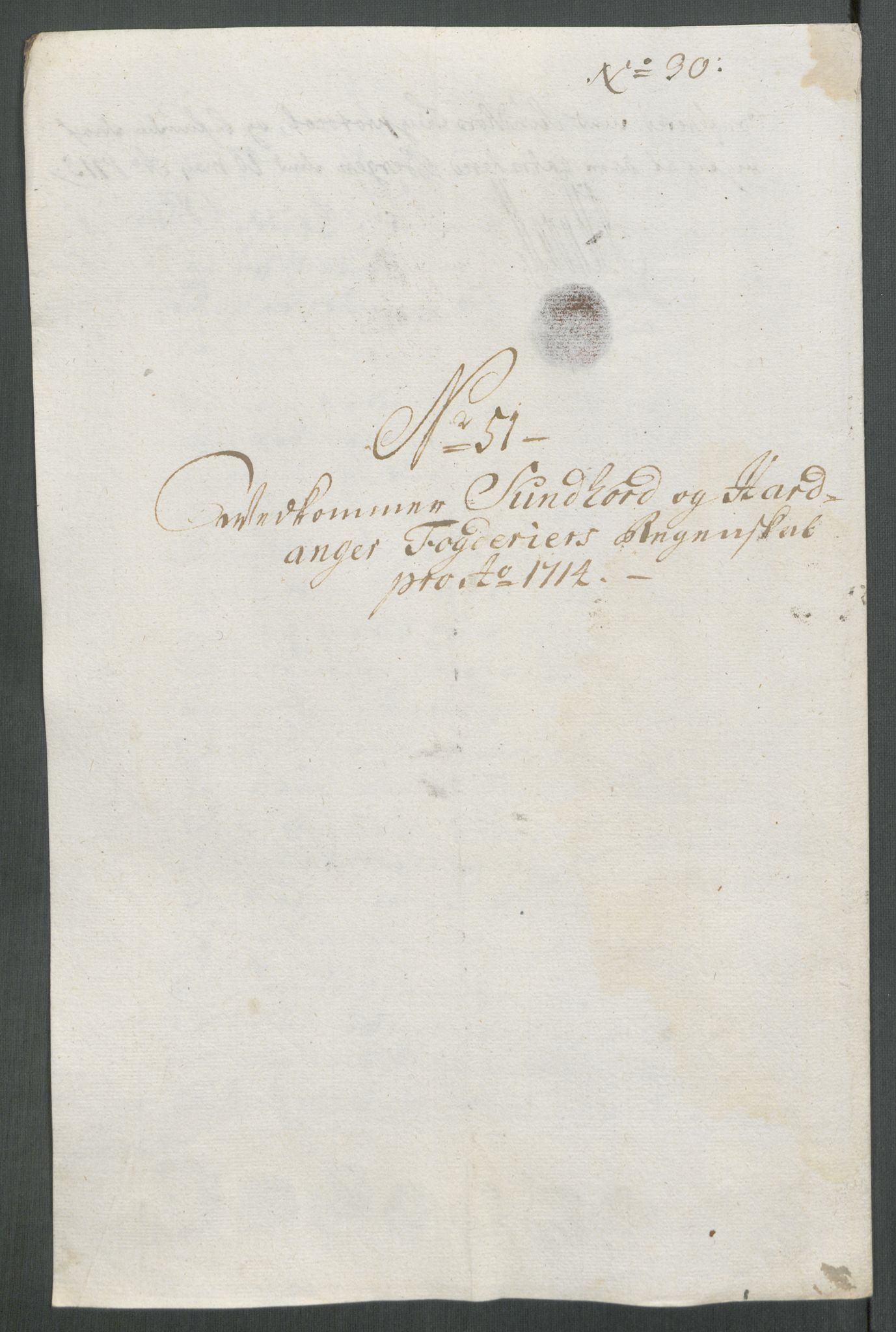 Rentekammeret inntil 1814, Reviderte regnskaper, Fogderegnskap, AV/RA-EA-4092/R48/L2990: Fogderegnskap Sunnhordland og Hardanger, 1714, p. 321