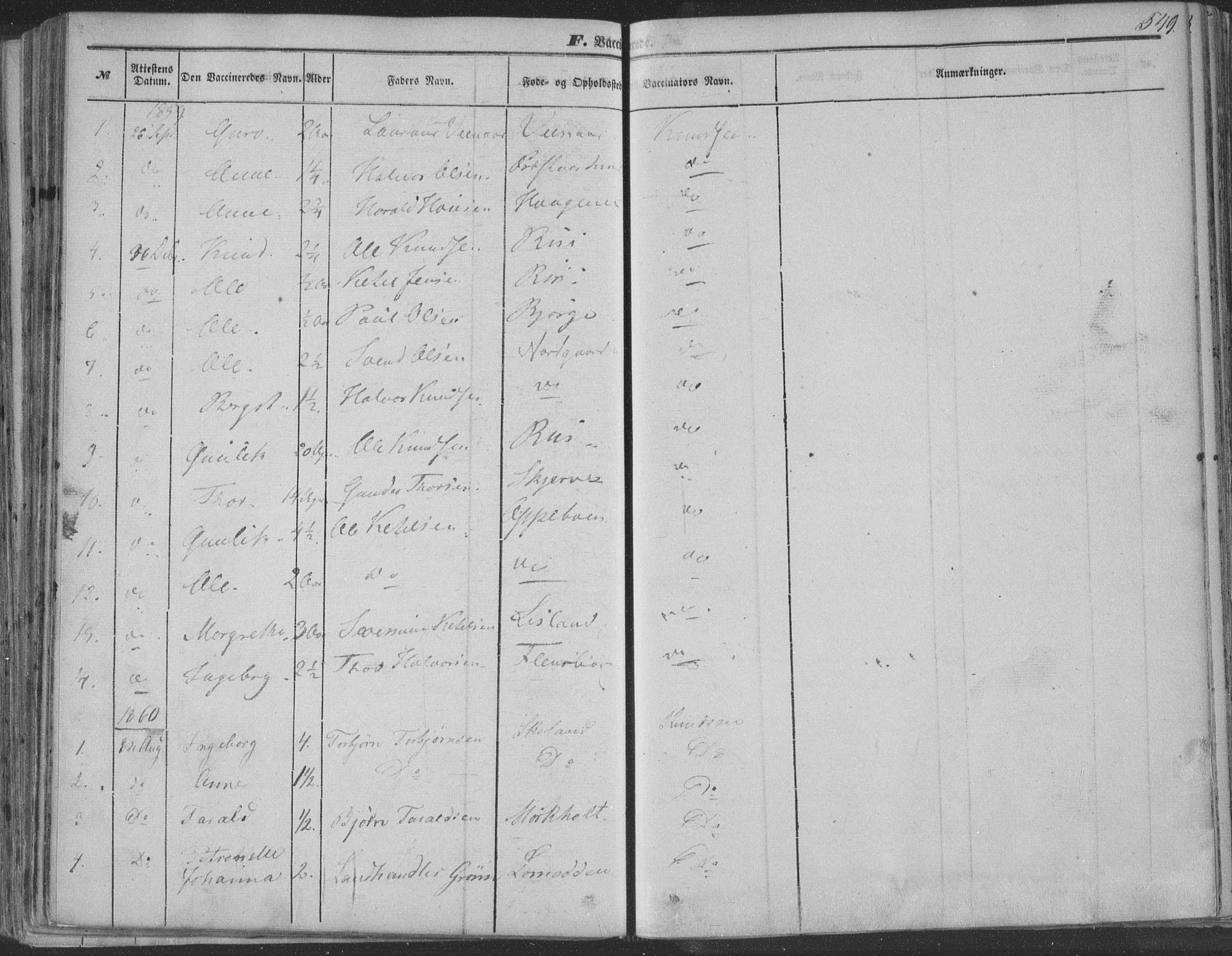Seljord kirkebøker, SAKO/A-20/F/Fa/L012b: Parish register (official) no. I 12B, 1850-1865, p. 549