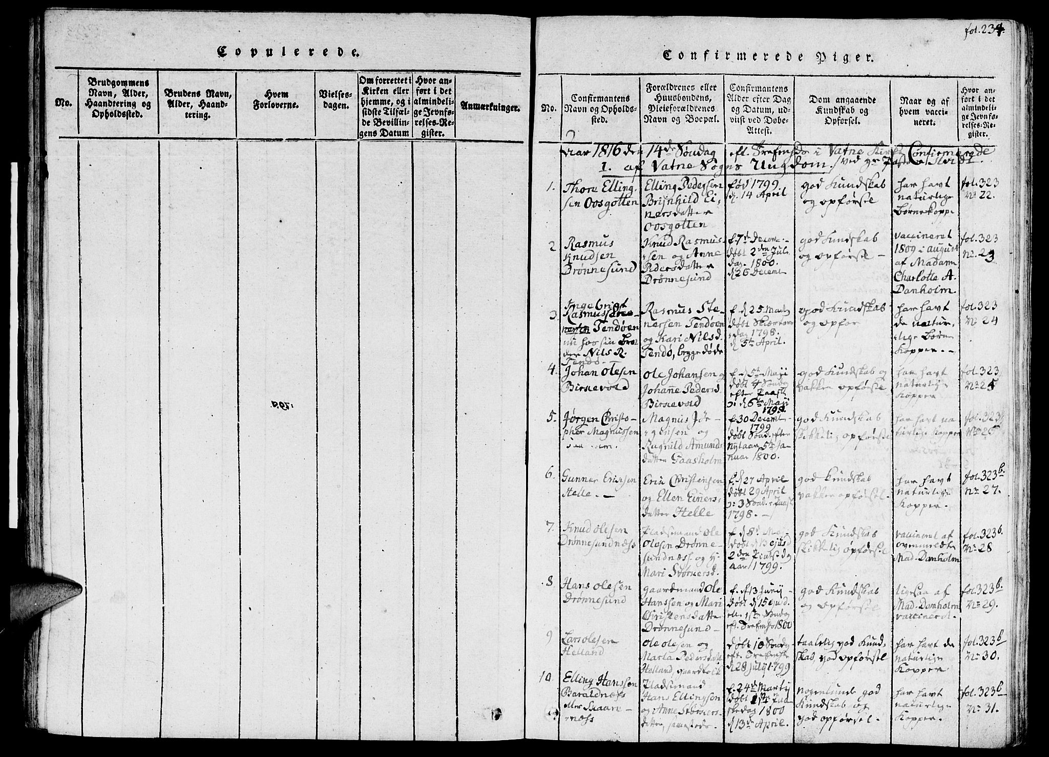 Ministerialprotokoller, klokkerbøker og fødselsregistre - Møre og Romsdal, SAT/A-1454/524/L0351: Parish register (official) no. 524A03, 1816-1838, p. 234
