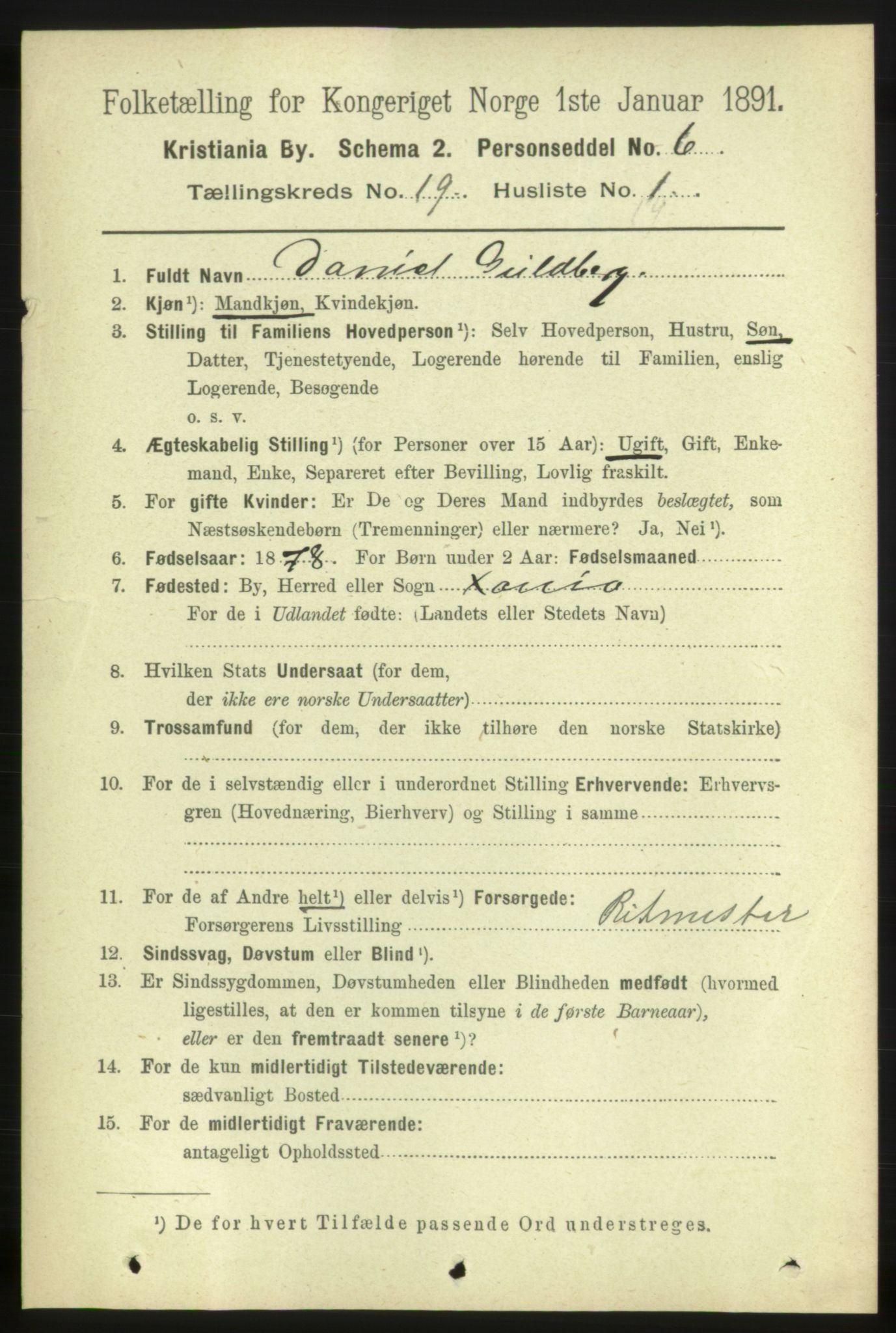 RA, 1891 census for 0301 Kristiania, 1891, p. 9517