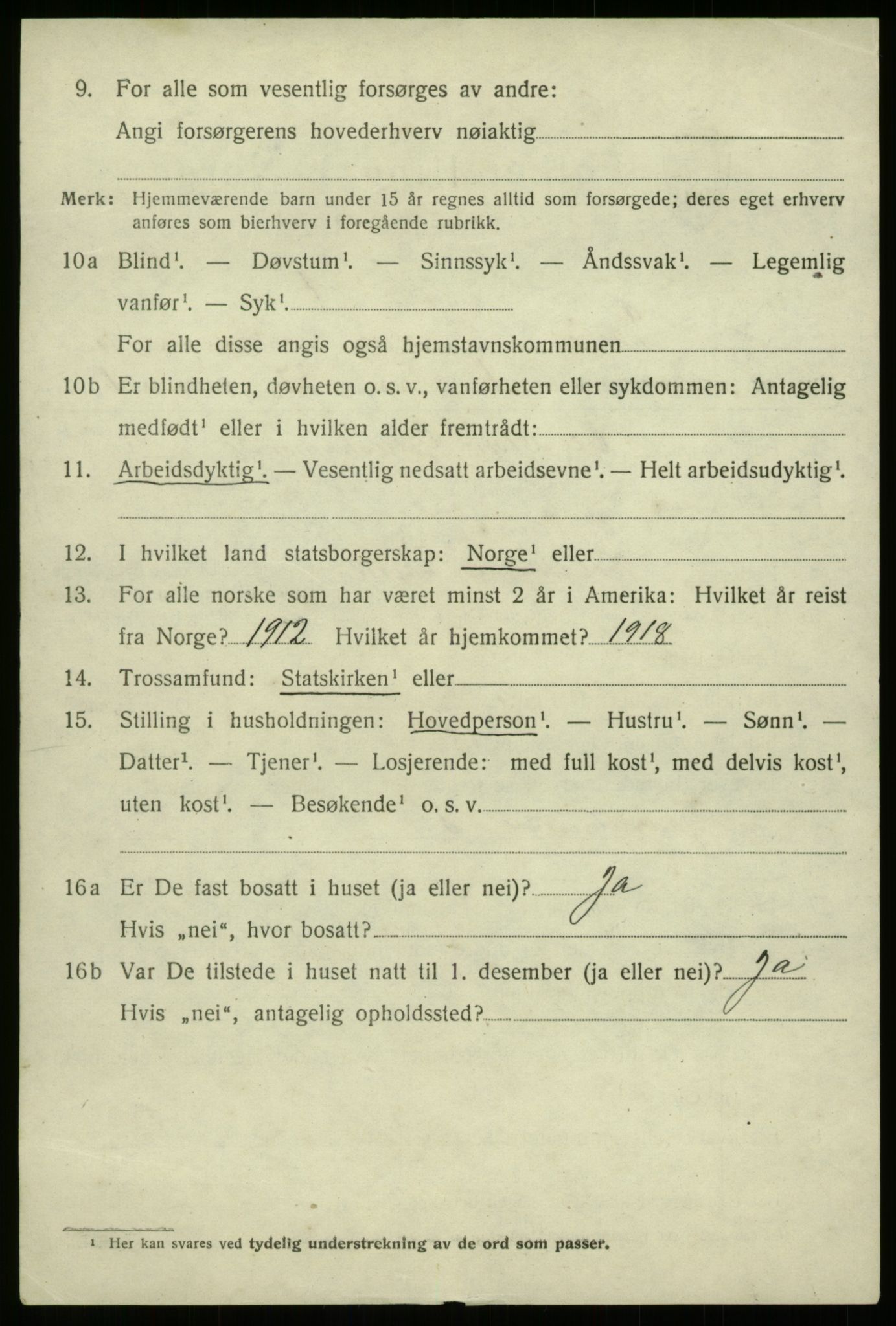 SAB, 1920 census for Davik, 1920, p. 3332