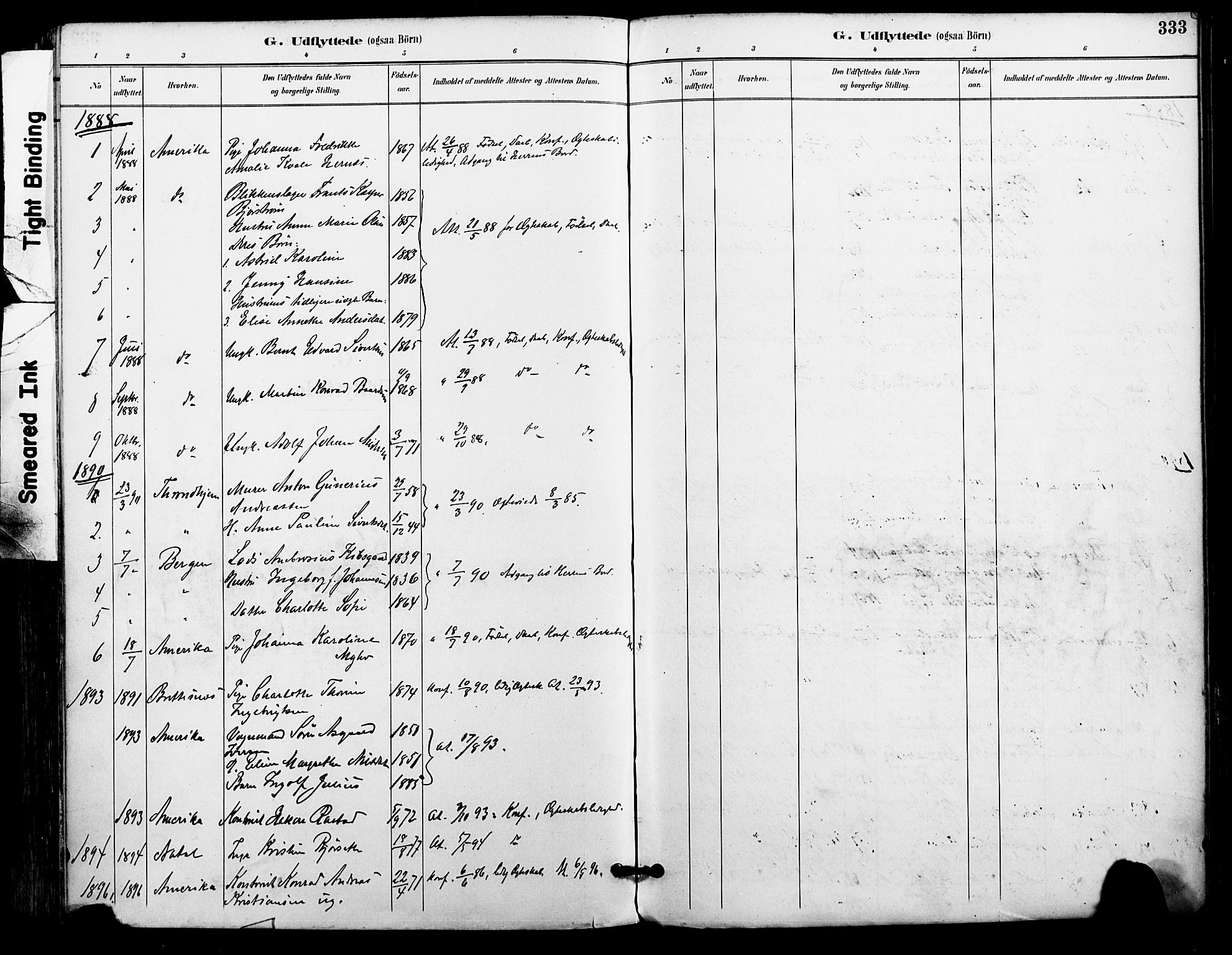Ministerialprotokoller, klokkerbøker og fødselsregistre - Nordland, SAT/A-1459/801/L0010: Parish register (official) no. 801A10, 1888-1899, p. 333