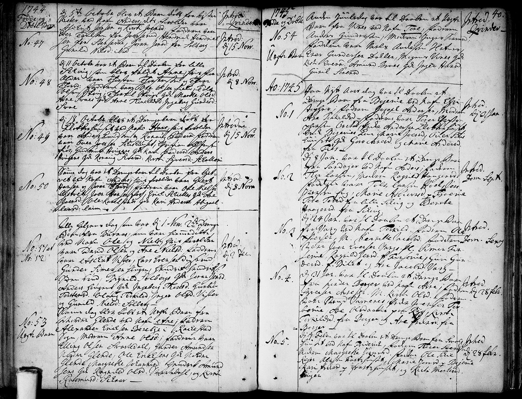 Skiptvet prestekontor Kirkebøker, SAO/A-20009/F/Fa/L0002: Parish register (official) no. 2, 1734-1759, p. 40