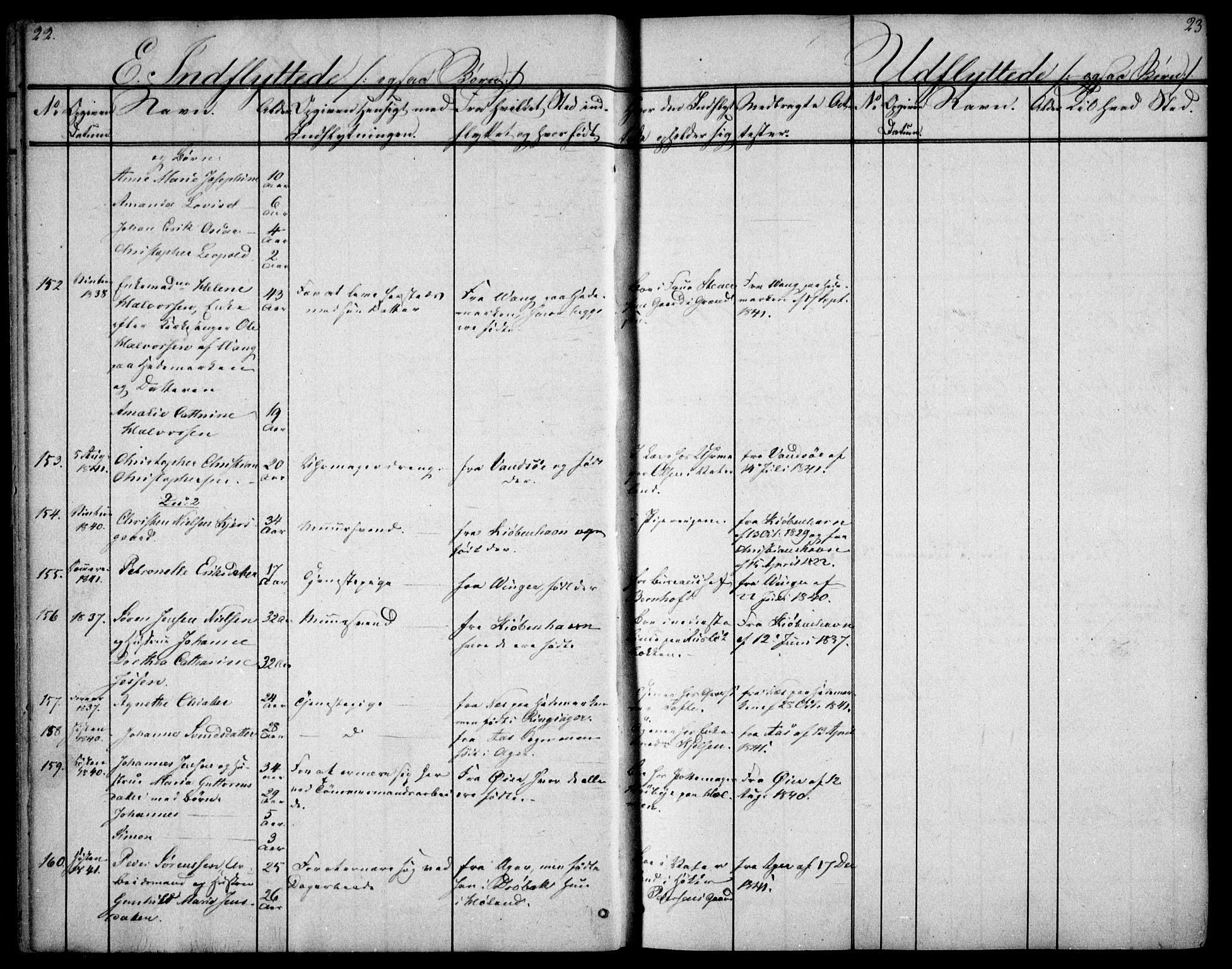 Oslo domkirke Kirkebøker, SAO/A-10752/F/Fa/L0028: Parish register (official) no. 28, 1840-1876, p. 22-23