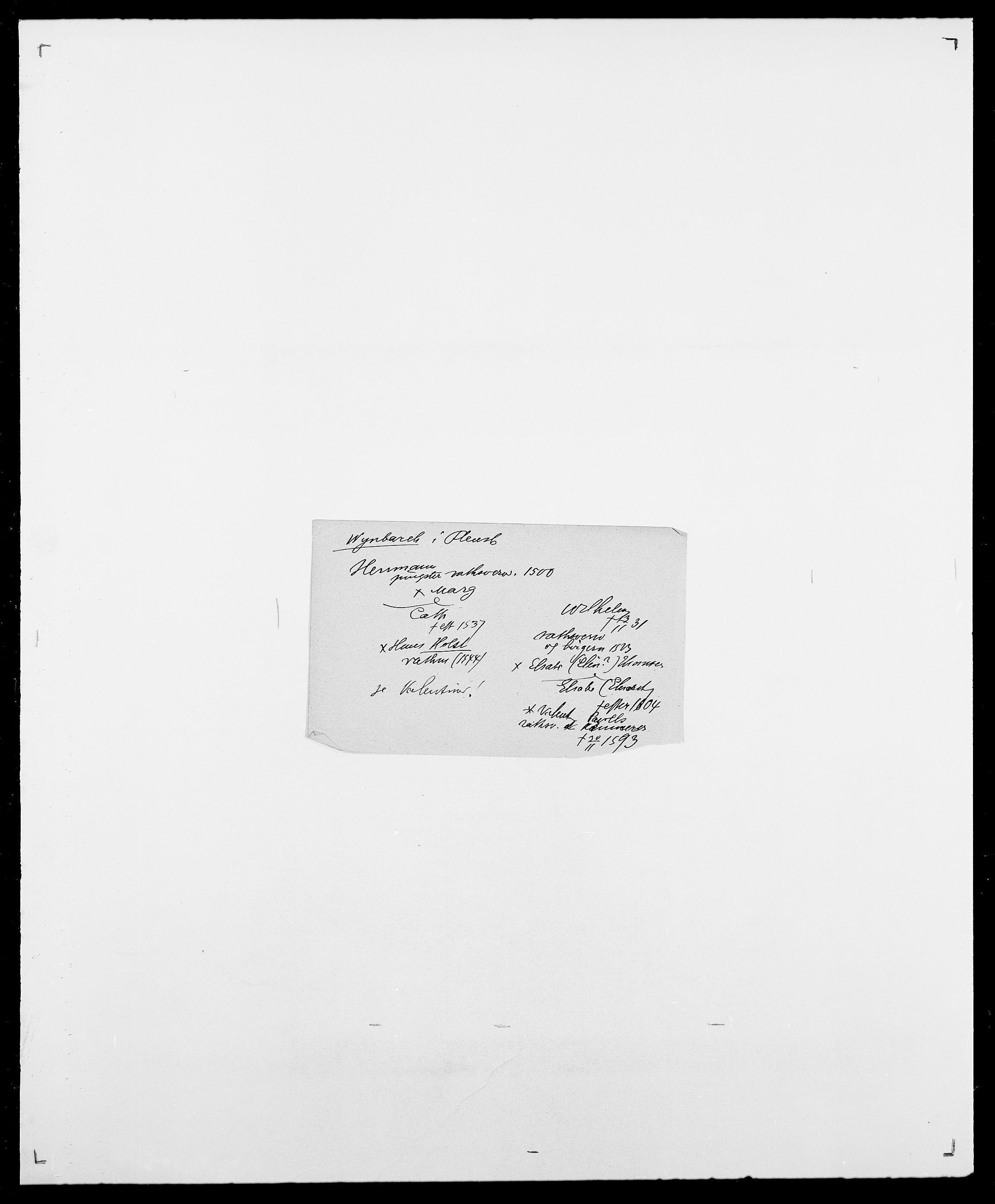 Delgobe, Charles Antoine - samling, AV/SAO-PAO-0038/D/Da/L0043: Wulfsberg - v. Zanten, p. 22