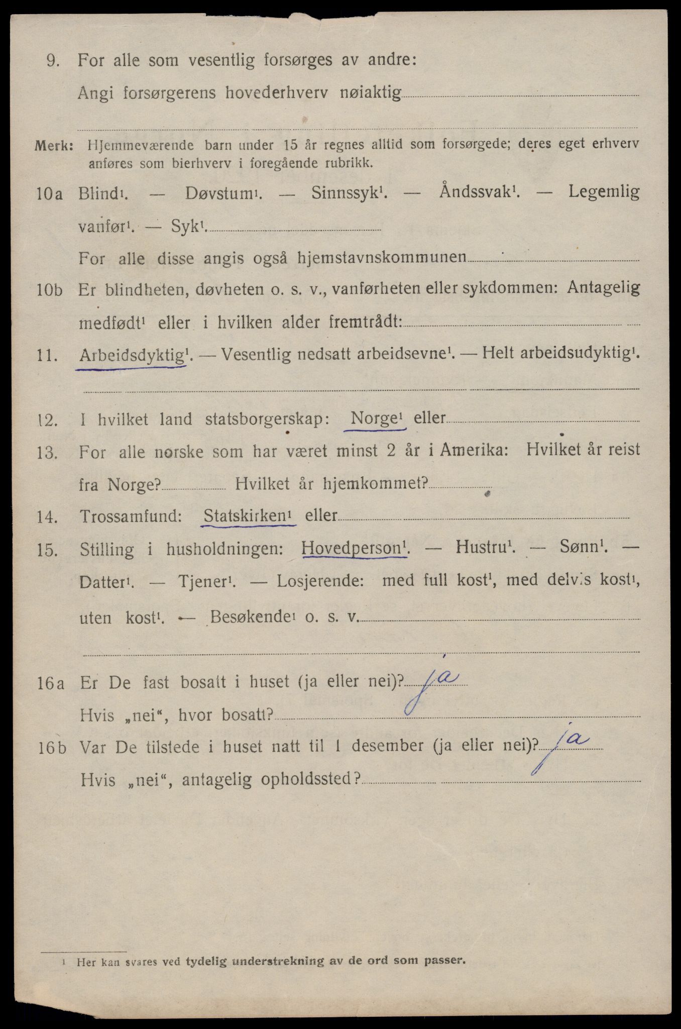 SAST, 1920 census for Sauda, 1920, p. 829