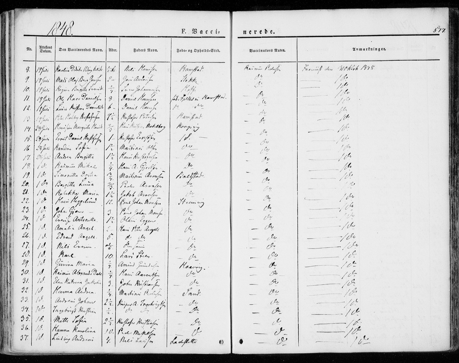 Ministerialprotokoller, klokkerbøker og fødselsregistre - Nordland, AV/SAT-A-1459/872/L1033: Parish register (official) no. 872A08, 1840-1863, p. 577