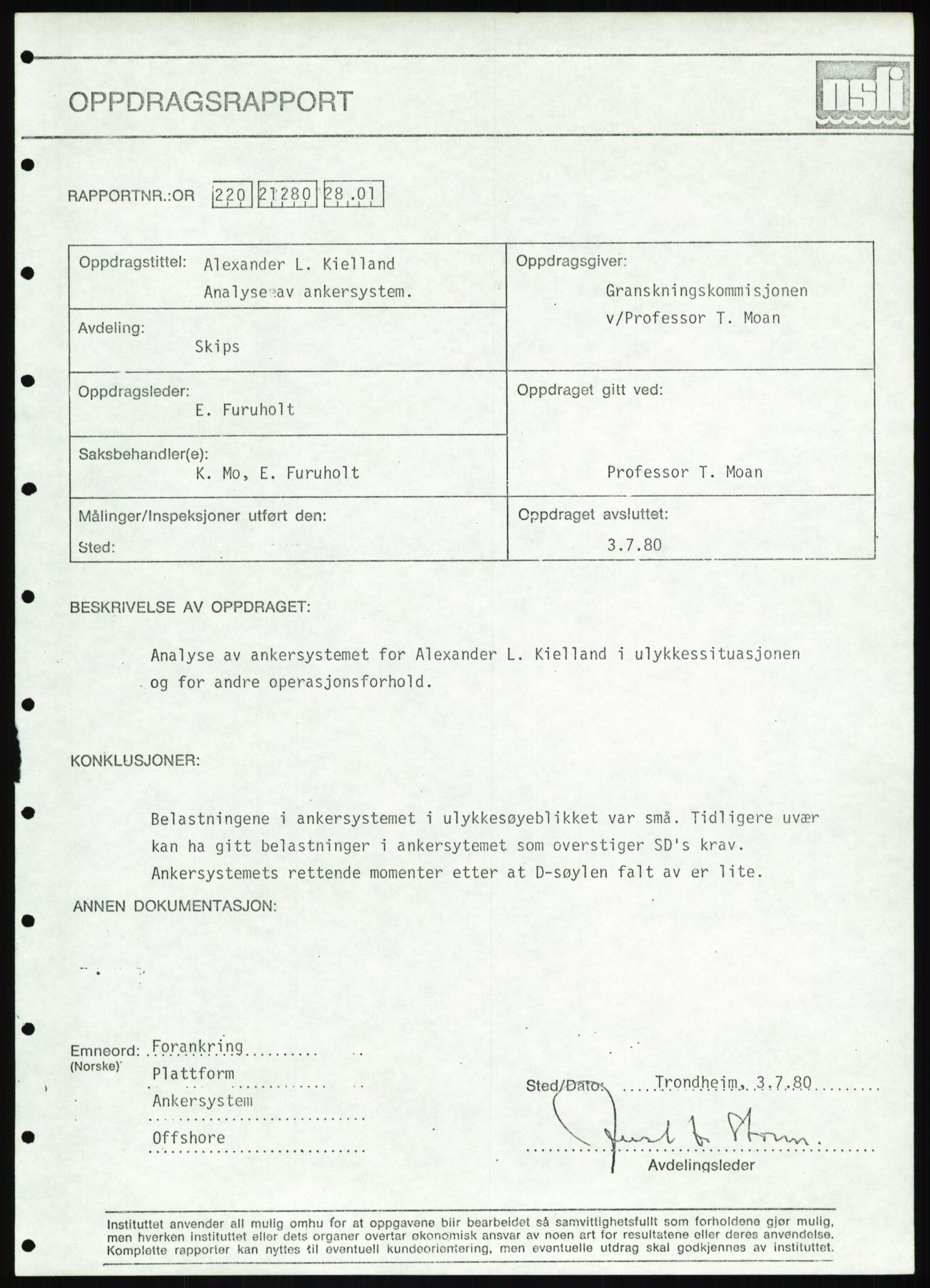 Justisdepartementet, Granskningskommisjonen ved Alexander Kielland-ulykken 27.3.1980, AV/RA-S-1165/D/L0025: I Det norske Veritas (Doku.liste + I6, I12, I18-I20, I29, I32-I33, I35, I37-I39, I42)/J Department of Energy (J11)/M Lloyds Register(M6, M8-M10)/T (T2-T3/ U Stabilitet (U1-U2)/V Forankring (V1-V3), 1980-1981, p. 813