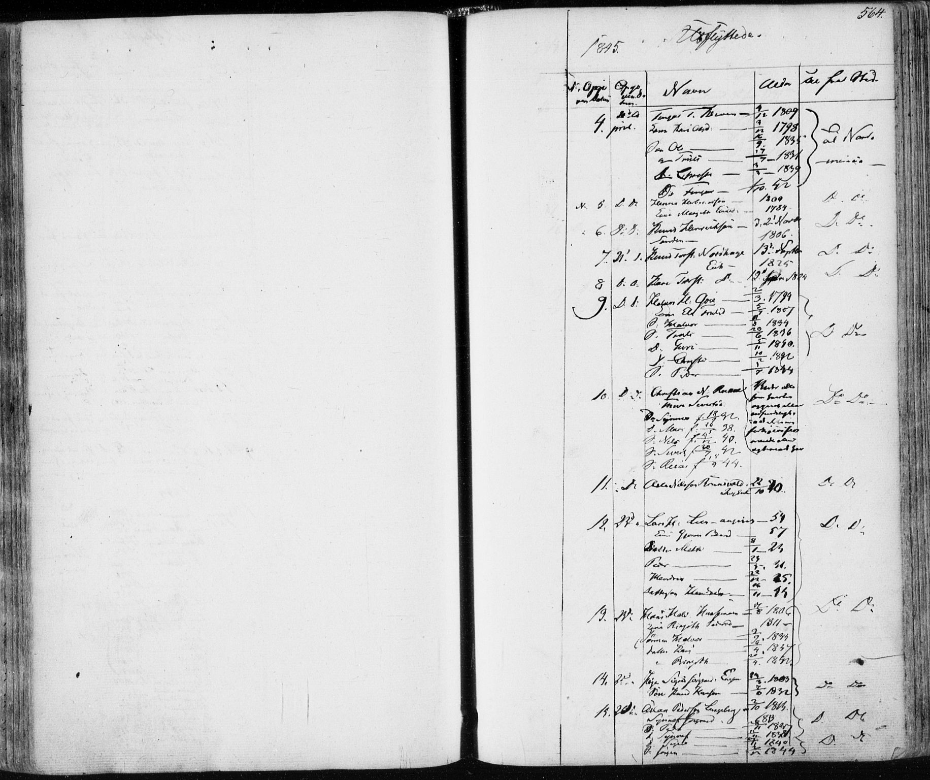 Nes kirkebøker, AV/SAKO-A-236/F/Fa/L0009: Parish register (official) no. 9, 1834-1863, p. 564