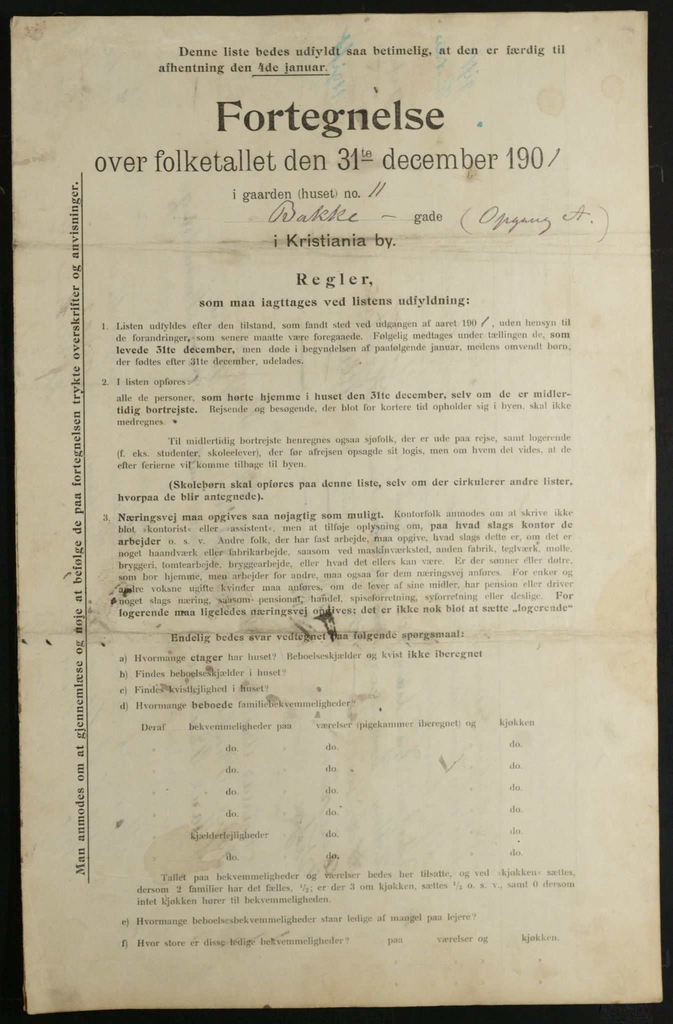 OBA, Municipal Census 1901 for Kristiania, 1901, p. 554