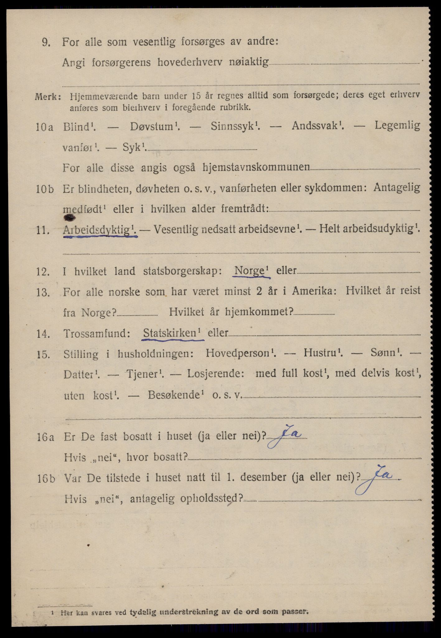 SAT, 1920 census for Sunnylven, 1920, p. 2785