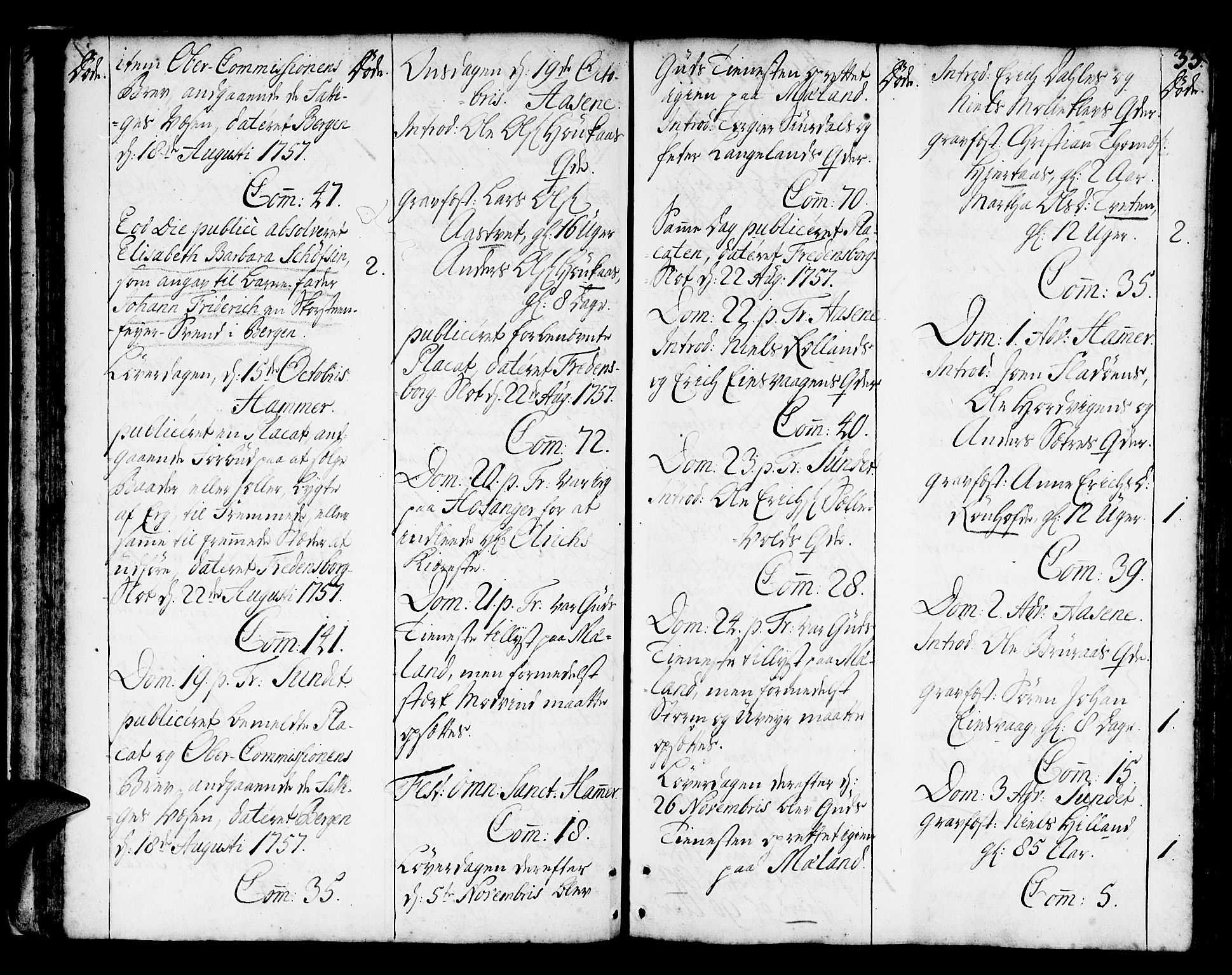 Hamre sokneprestembete, AV/SAB-A-75501/H/Ha/Haa/Haaa/L0006: Parish register (official) no. A 6, 1750-1761, p. 35