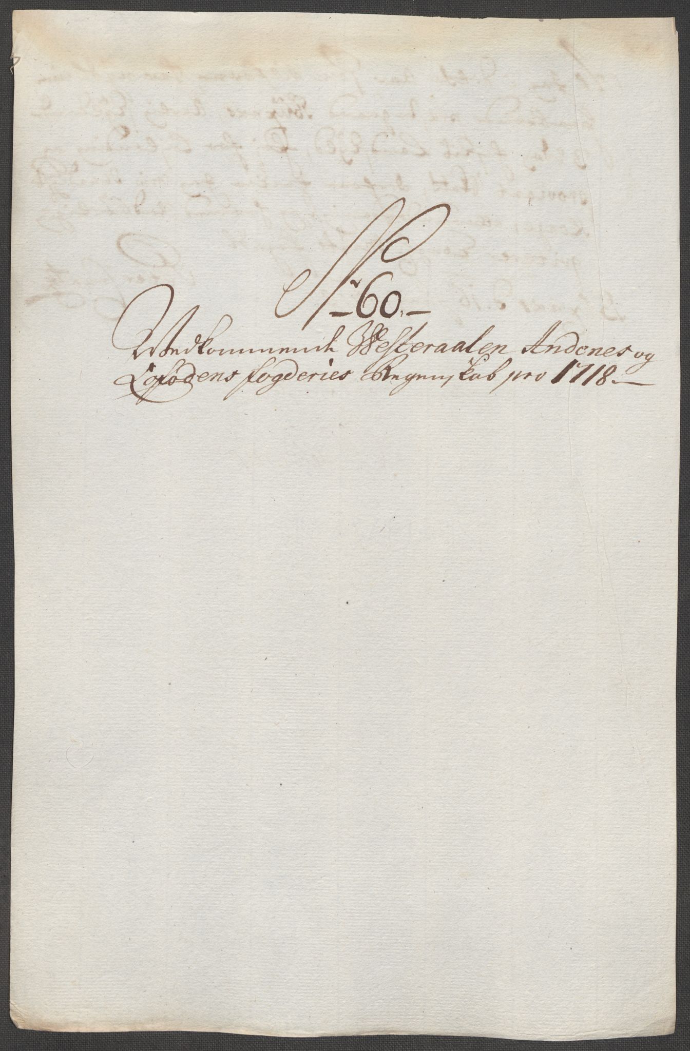 Rentekammeret inntil 1814, Reviderte regnskaper, Fogderegnskap, AV/RA-EA-4092/R67/L4684: Fogderegnskap Vesterålen, Andenes og Lofoten, 1718, p. 340