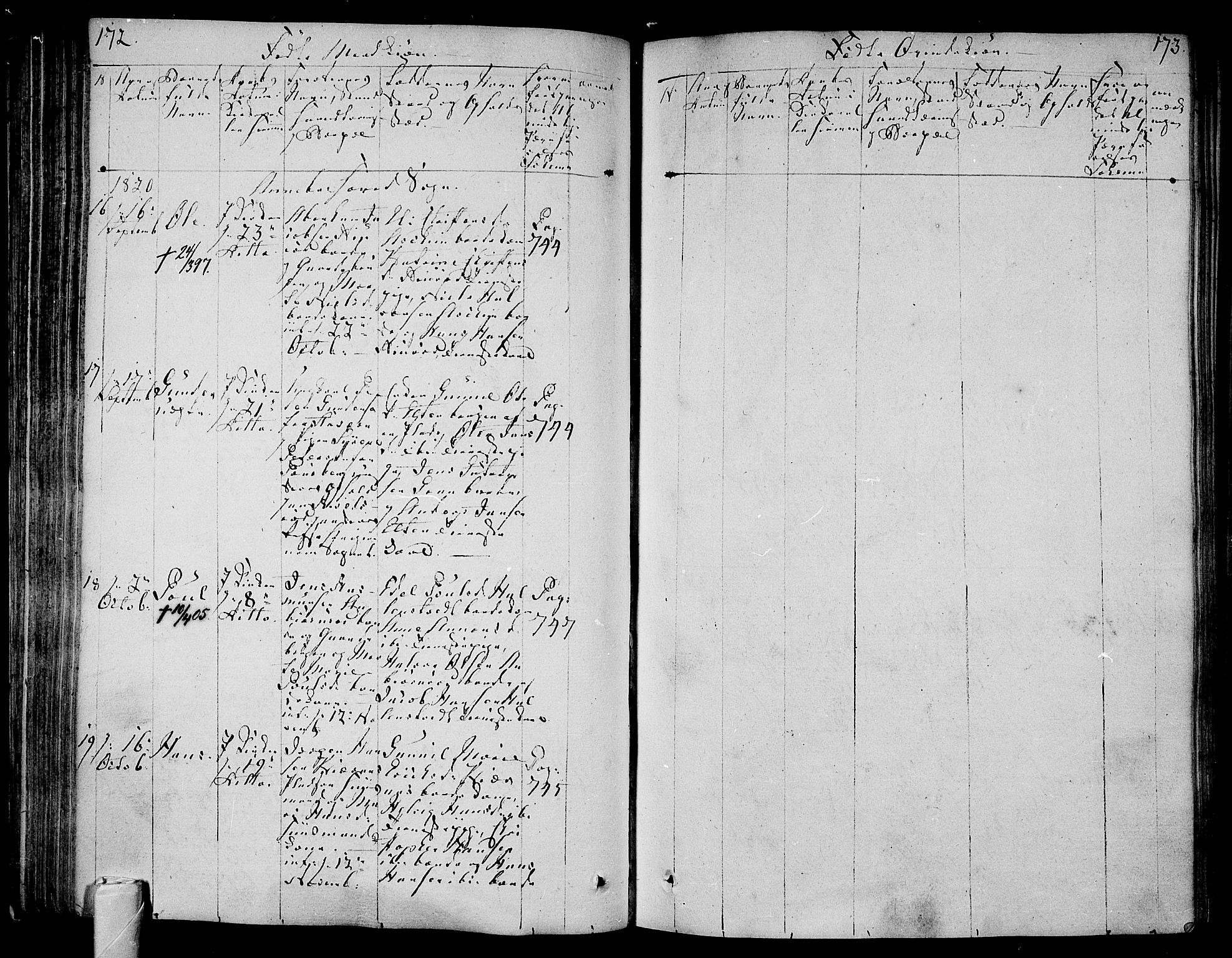 Andebu kirkebøker, AV/SAKO-A-336/F/Fa/L0003: Parish register (official) no. 3 /1, 1803-1828, p. 172-173