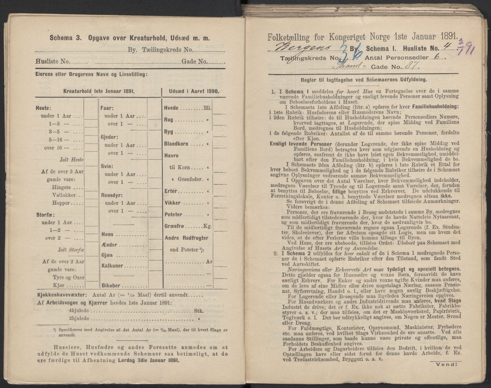 RA, 1891 Census for 1301 Bergen, 1891, p. 5789