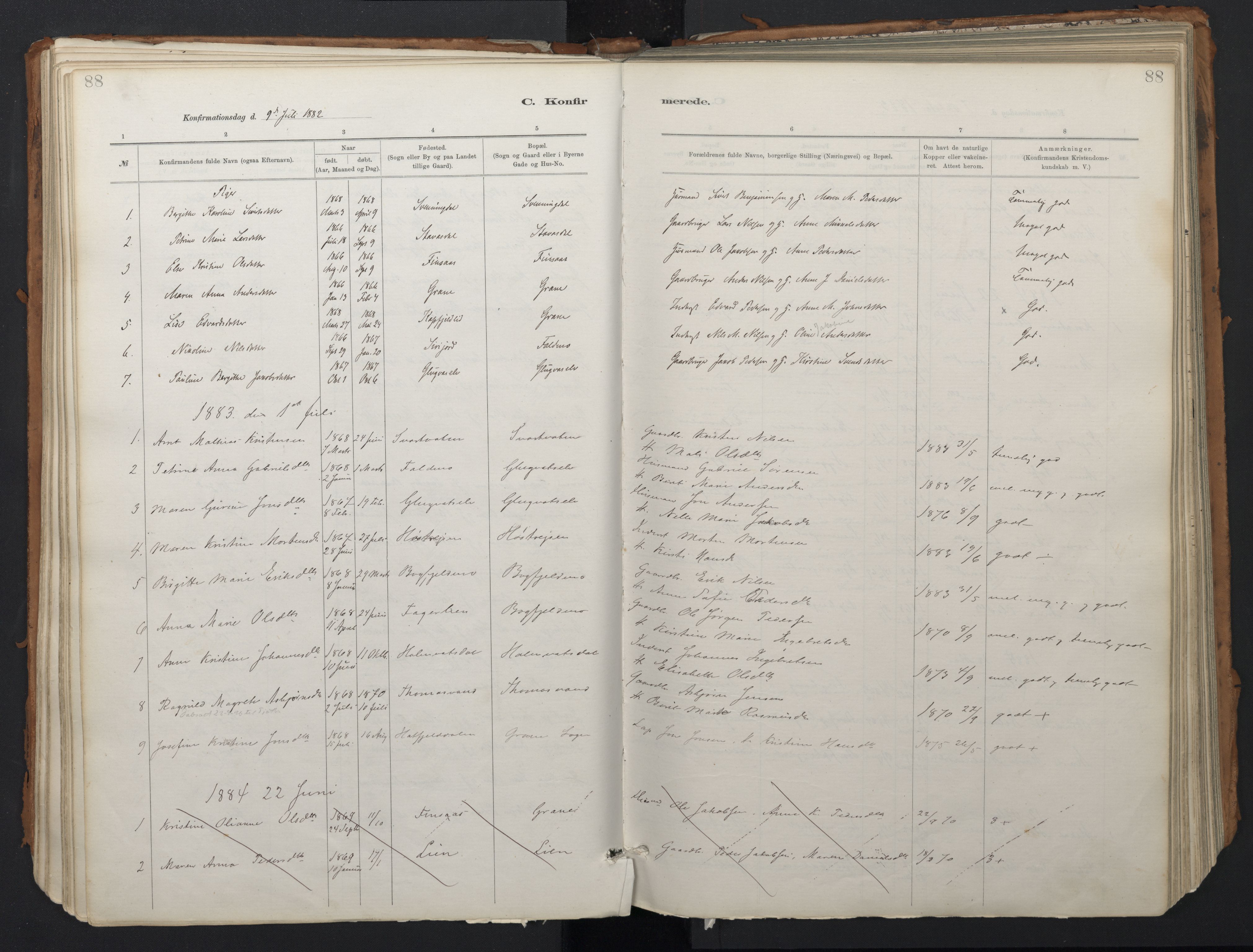 Ministerialprotokoller, klokkerbøker og fødselsregistre - Nordland, SAT/A-1459/824/L0338: Parish register (official) no. 824A01, 1880-1915, p. 88