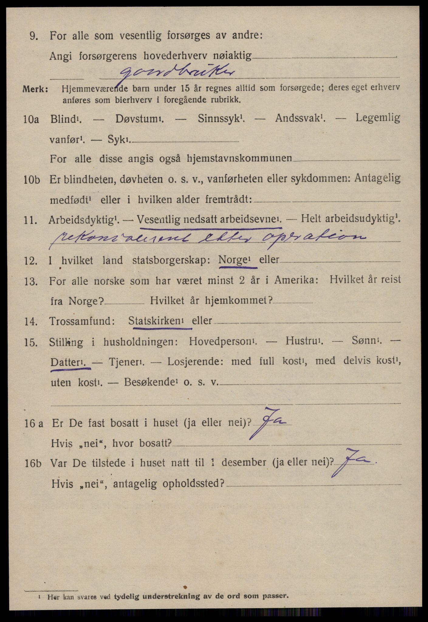 SAT, 1920 census for Halsa, 1920, p. 1632