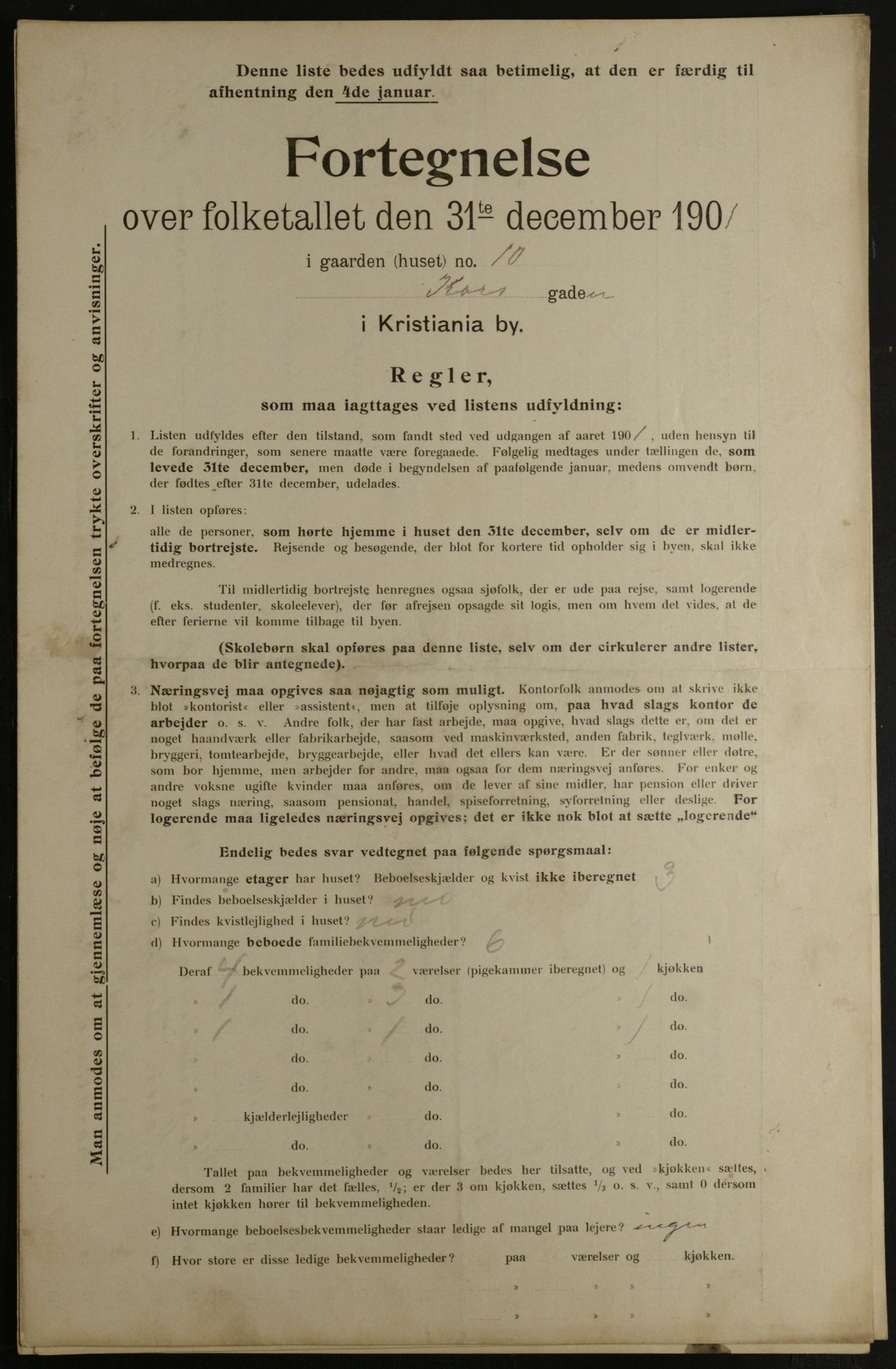 OBA, Municipal Census 1901 for Kristiania, 1901, p. 8269