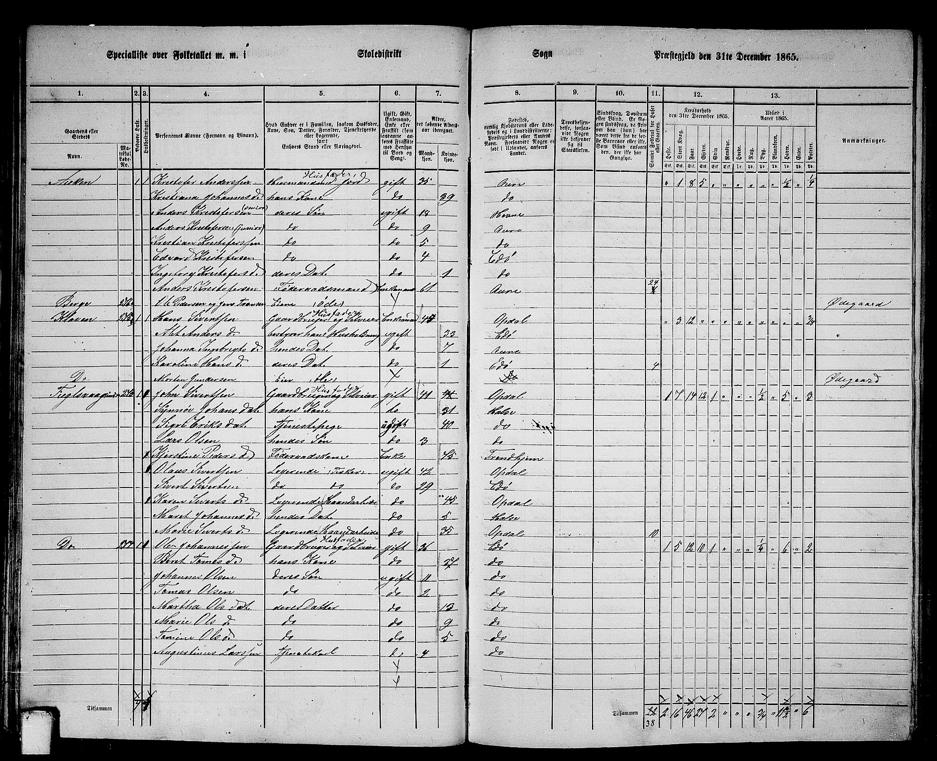 RA, 1865 census for Edøy, 1865, p. 49