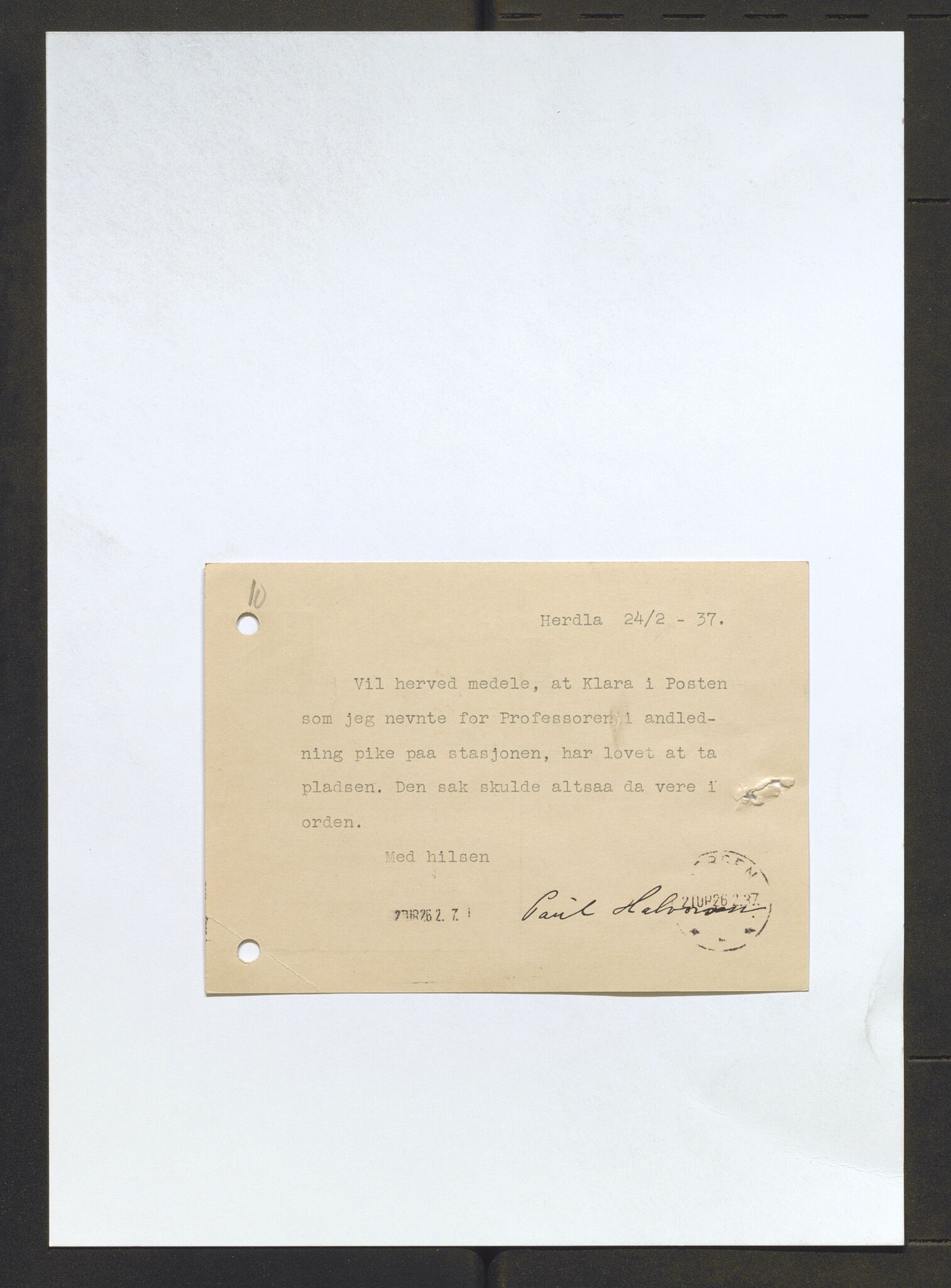 Bergens Museum, AV/SAB-A-17301/13/D/L0002: Korrespondanse , 1928-1940, p. 514