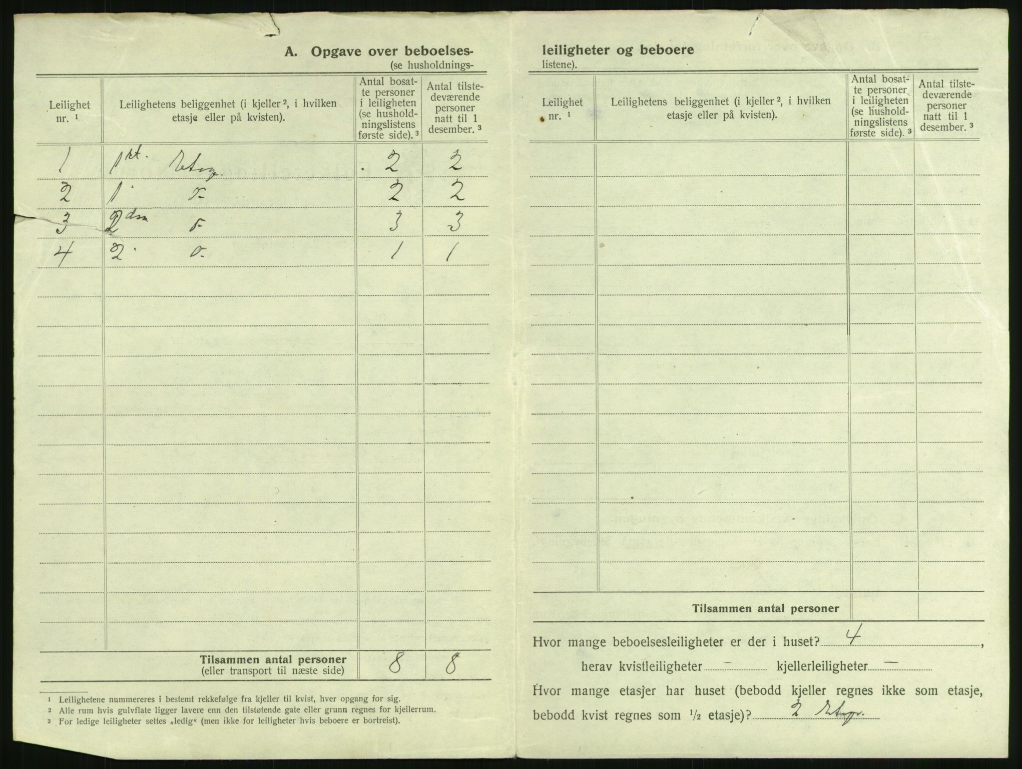 SAH, 1920 census for Lillehammer, 1920, p. 1237