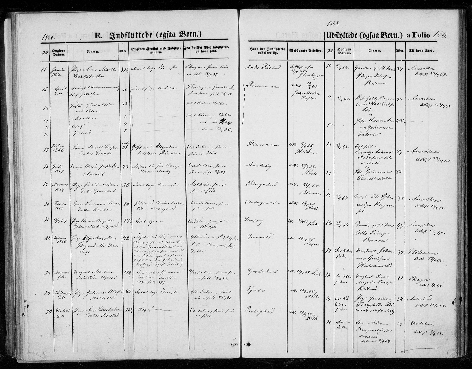 Ministerialprotokoller, klokkerbøker og fødselsregistre - Nord-Trøndelag, SAT/A-1458/721/L0206: Parish register (official) no. 721A01, 1864-1874, p. 149