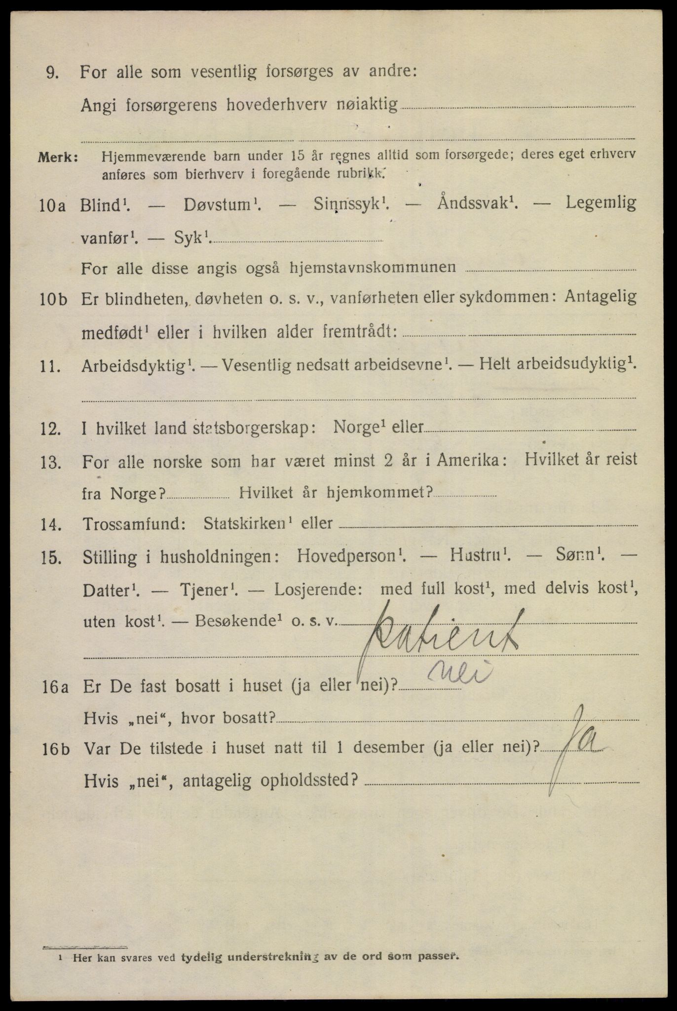 SAKO, 1920 census for Porsgrunn, 1920, p. 18888